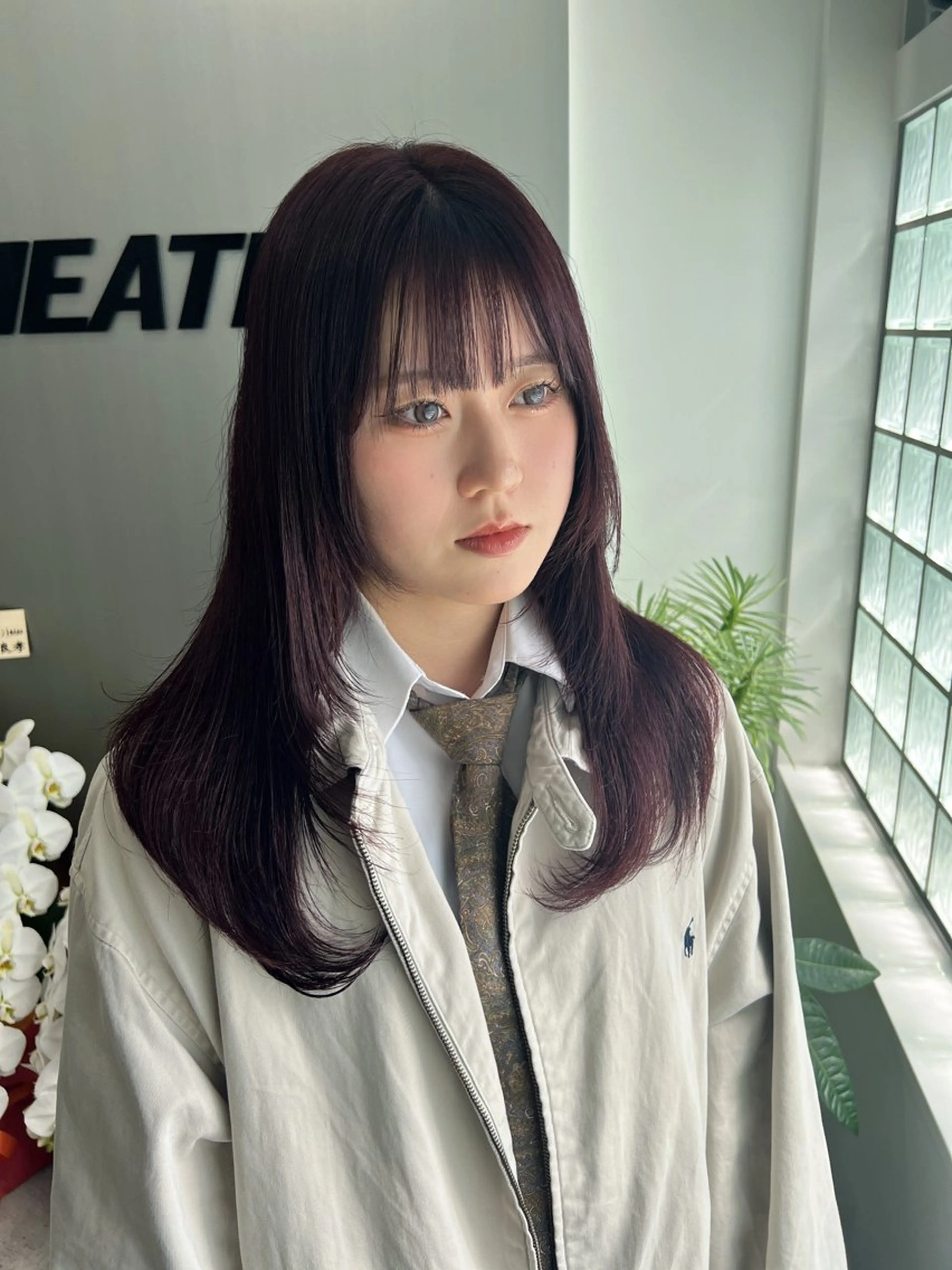 ロング カラー ヘアカラー 暗髪🩶ラベンダー/ ブルー/ユウナ🤍のヘアスタイル