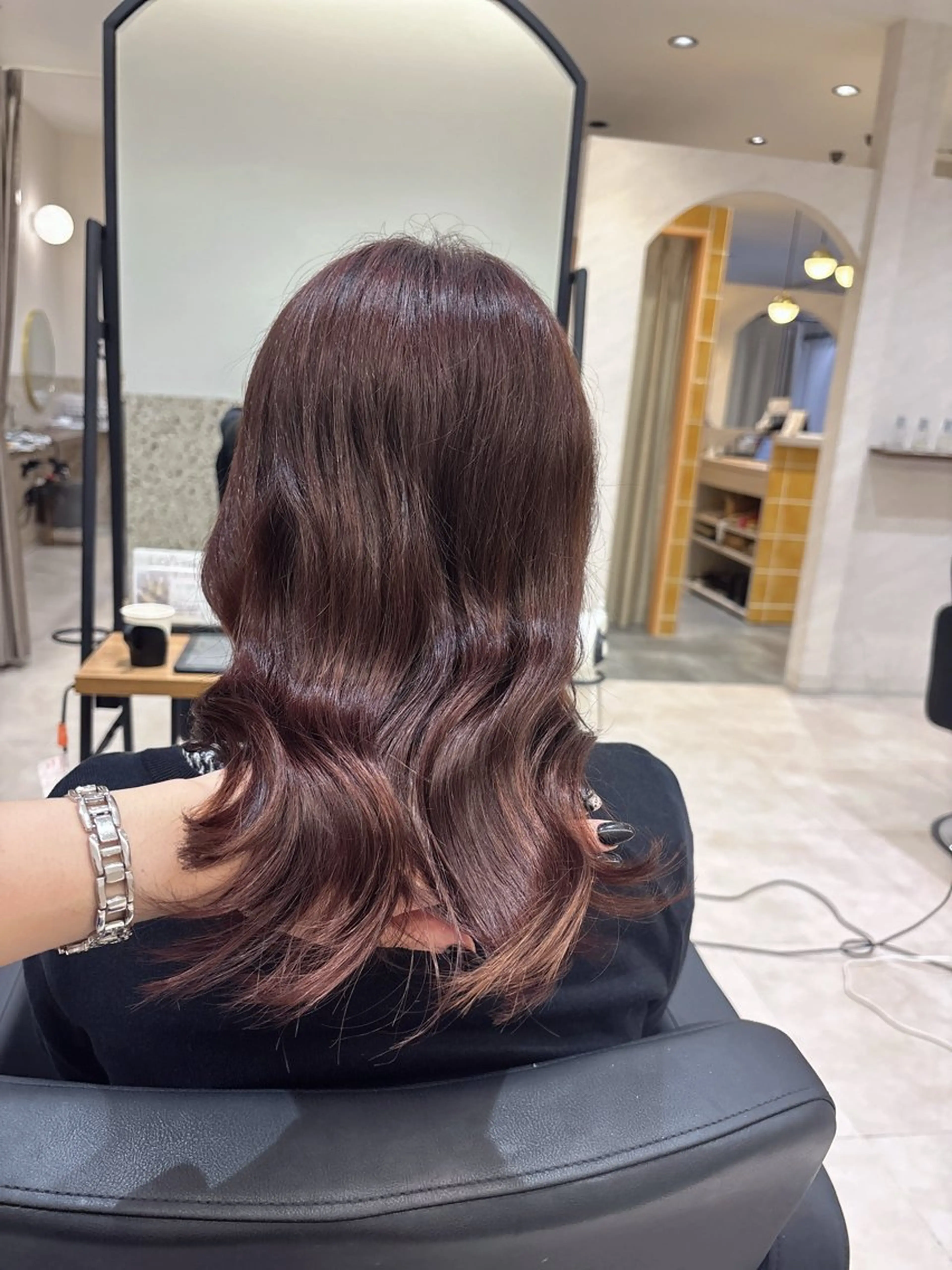 カラー ブラウンカラー ピンクカラー ヘアカラー 笹木 怜羅のヘアスタイル