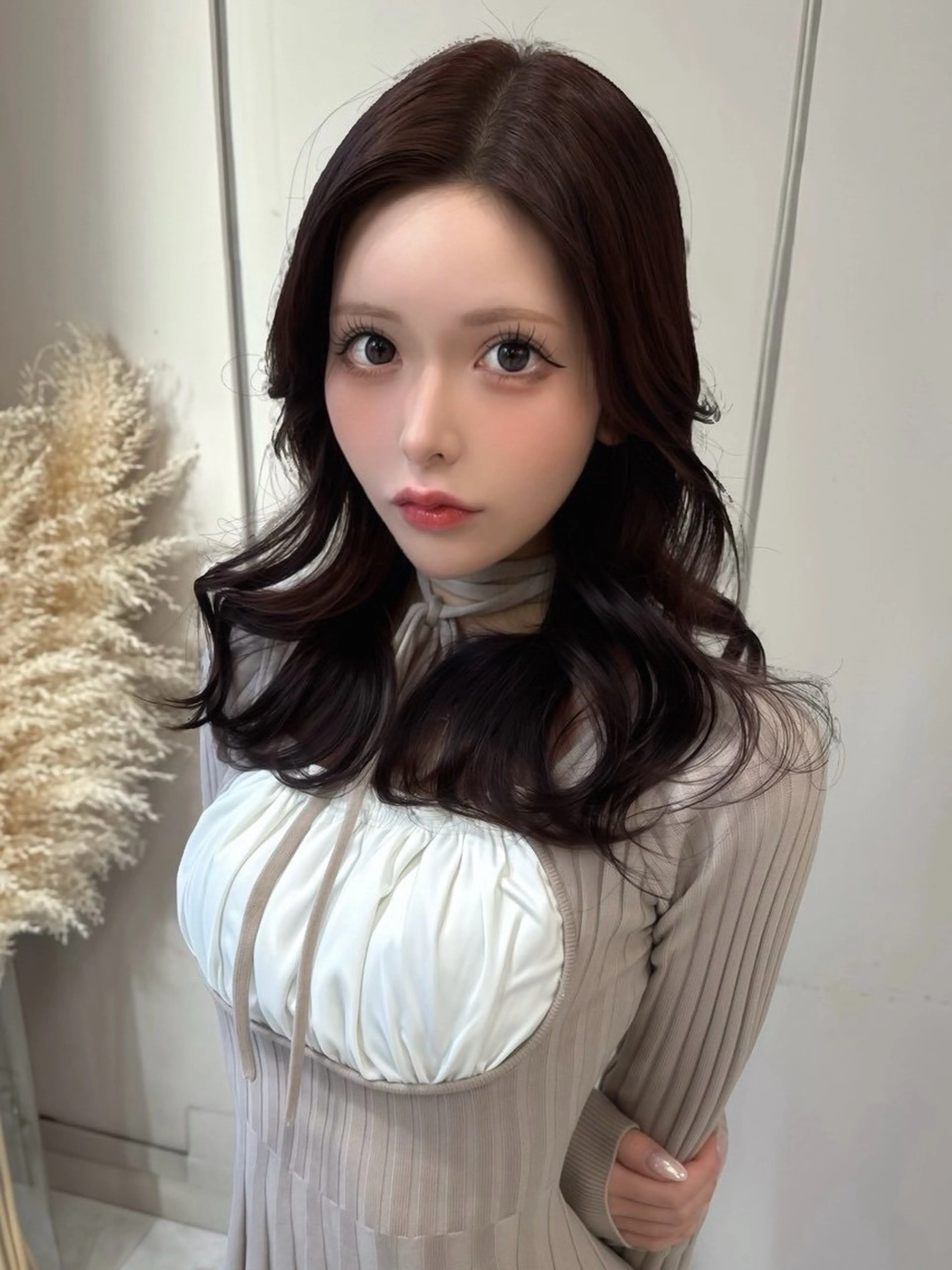 セミロング 縮毛矯正 トリートメント カット ヘアカラー トリートメント 🫧髪質改善 講師🫧🍎幹細胞のヘアスタイル