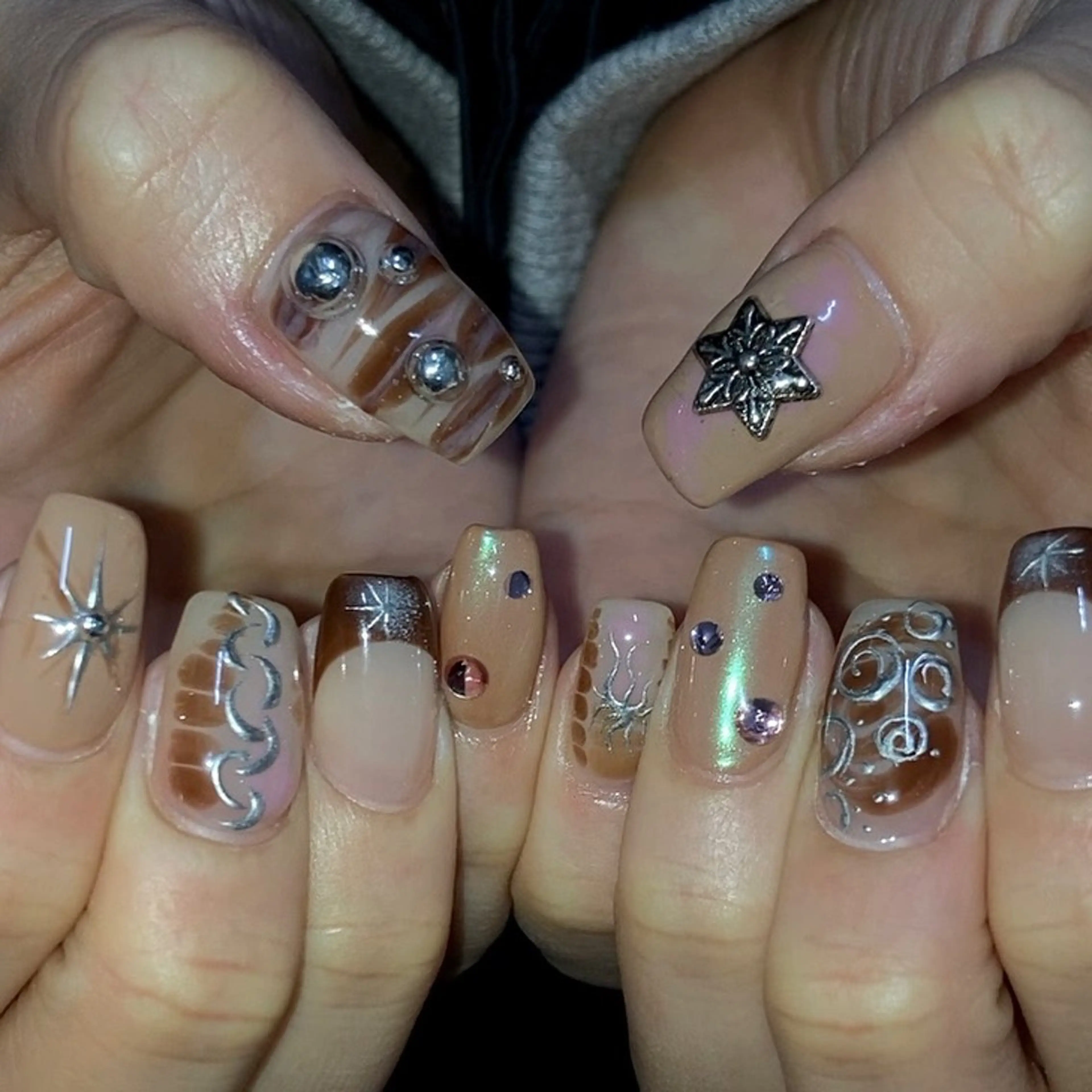 ネイル ハンドネイル フットネイル kana/モード ・グランジ໒꒱のネイルデザイン