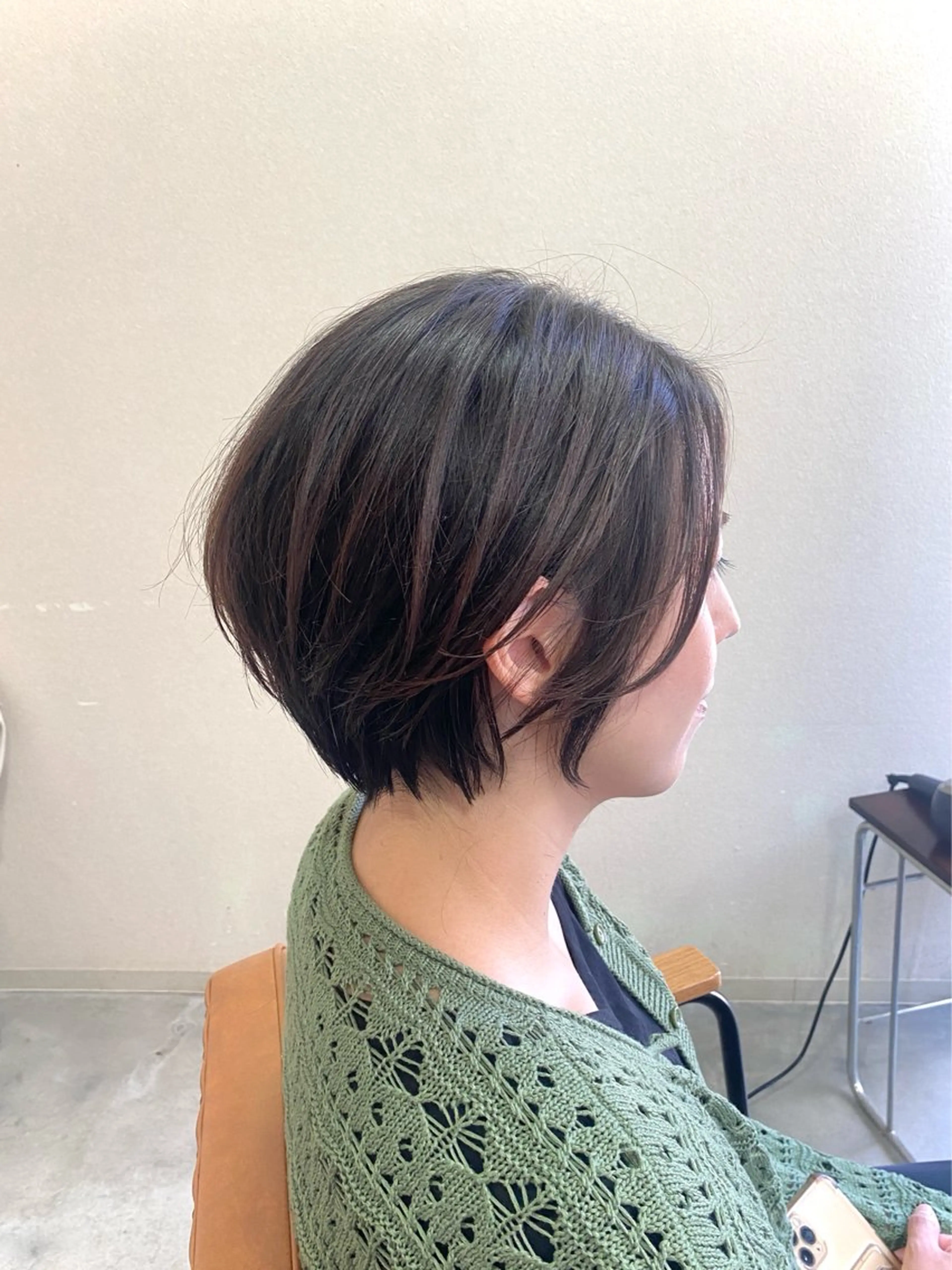 ショート カット 縮毛矯正 トリートメント ブリーチなしWカラー /酸性ストレート河本のヘアスタイル