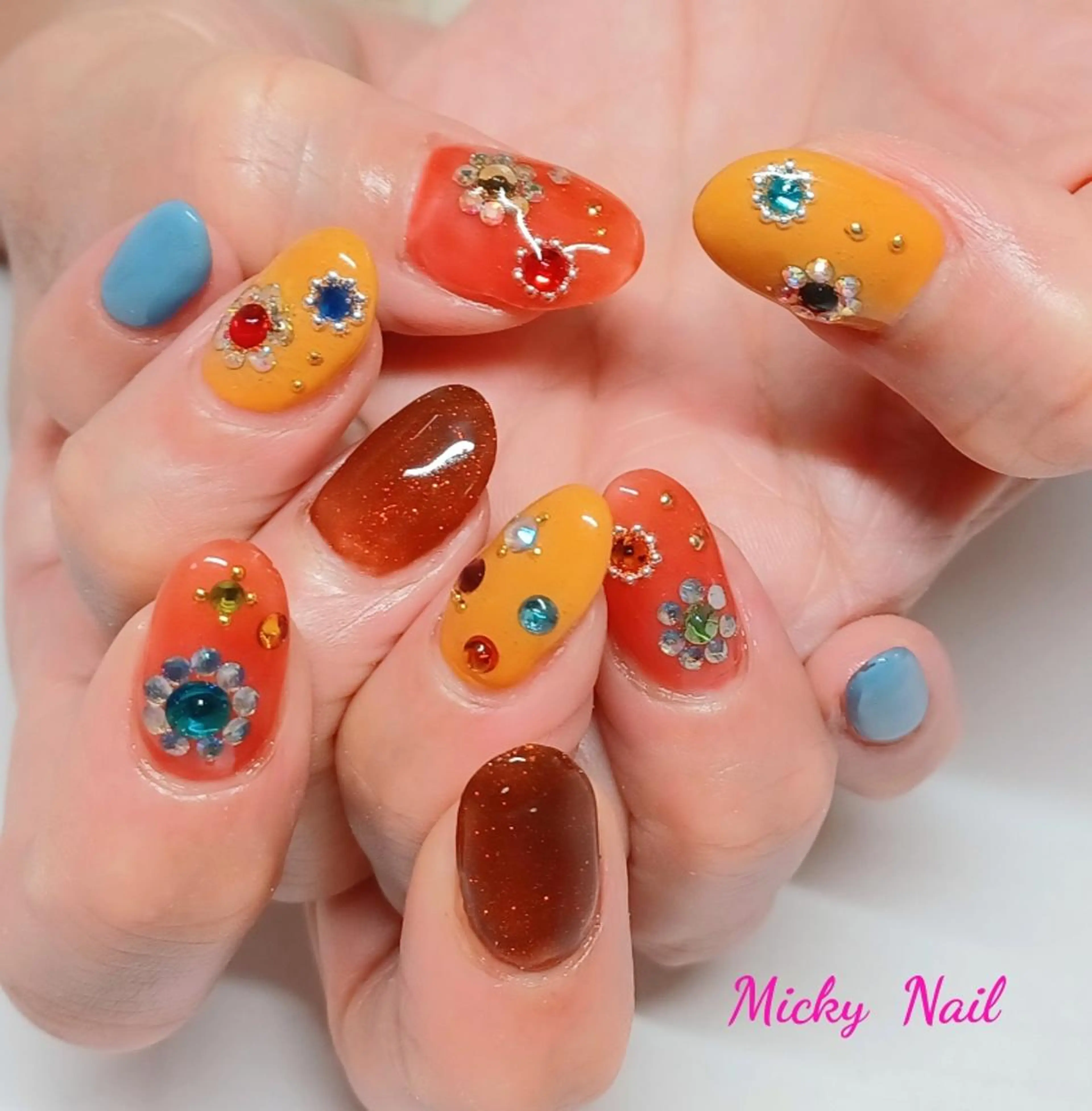 ミディアム ネイル Micky nail chikushinoのネイルデザイン