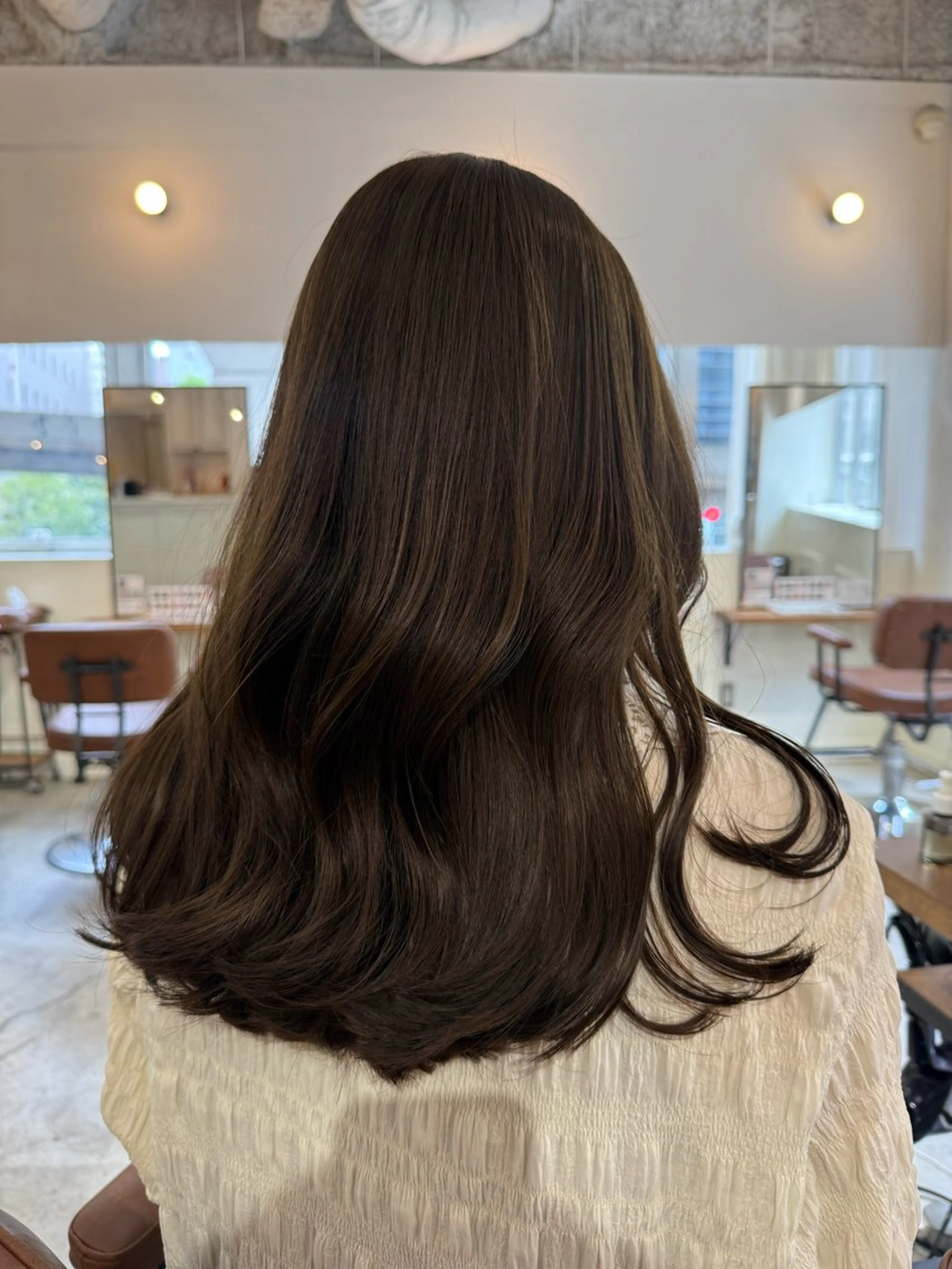 ロング ヘアカラー ダメージレスの縮毛 矯正ブリーチMICOのヘアスタイル