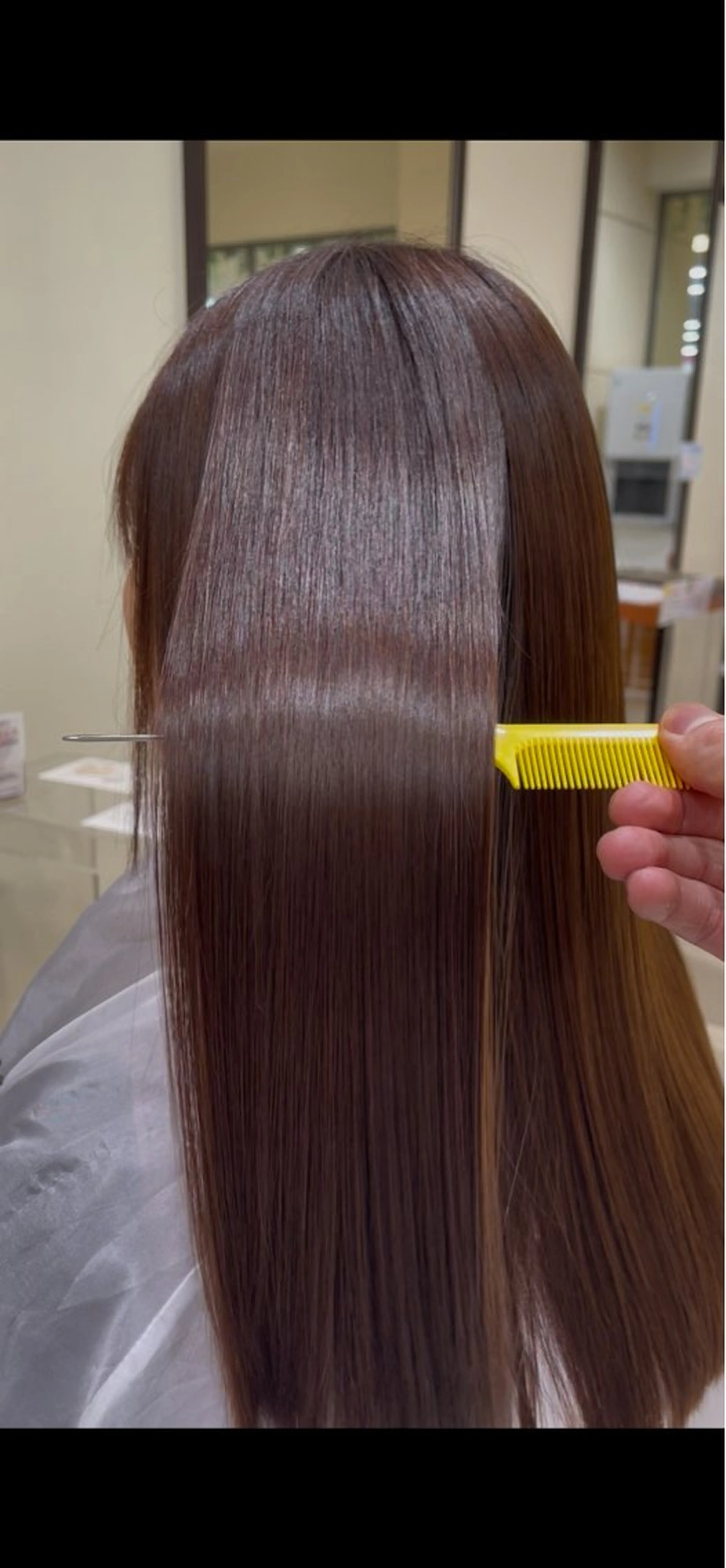 ロング カット 縮毛矯正 カネヒラ リョウスケのヘアスタイル