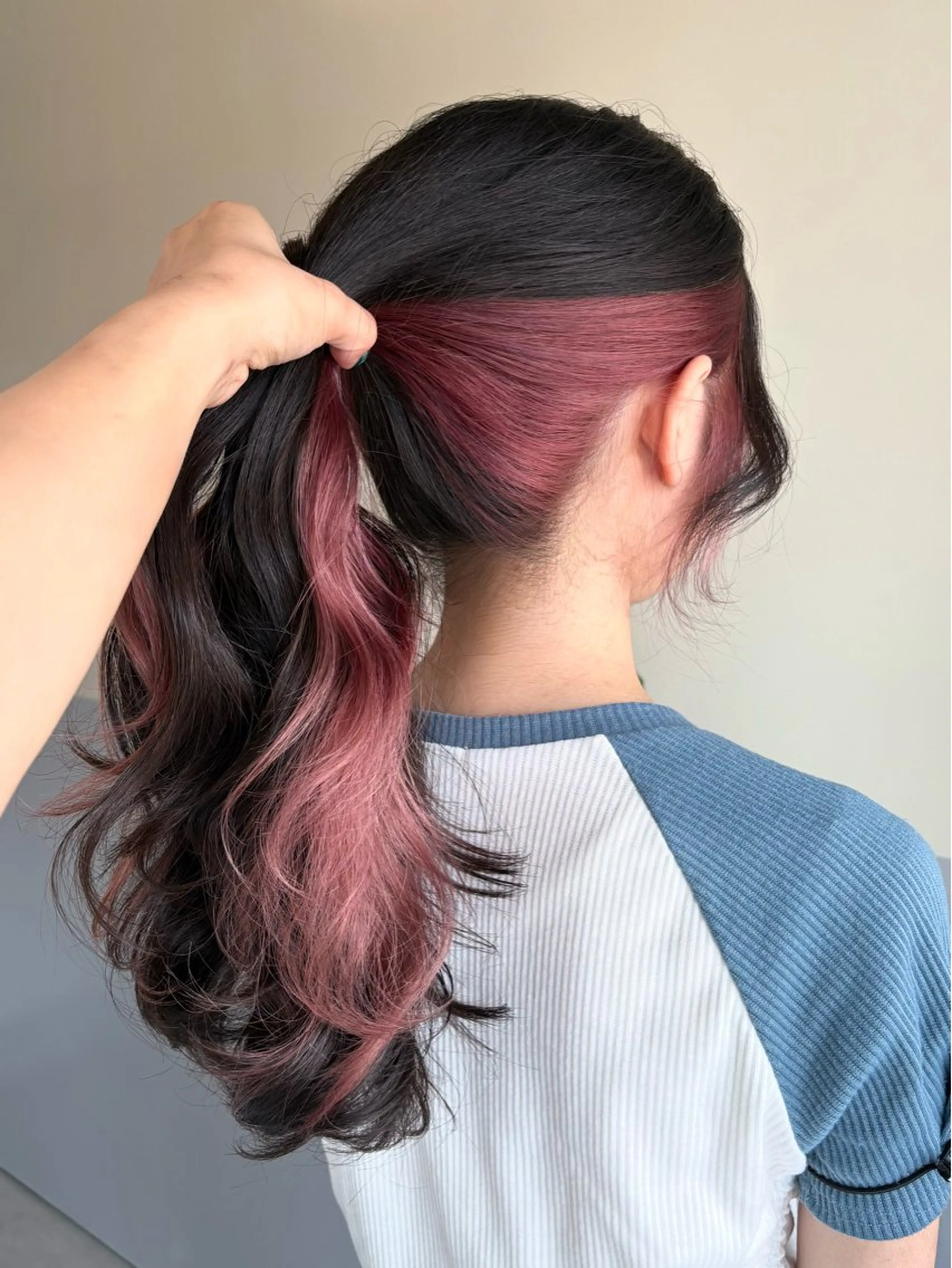 ロング カラー ピンクカラー HaKUmaison ノエ／久屋大通 高岳のヘアスタイル