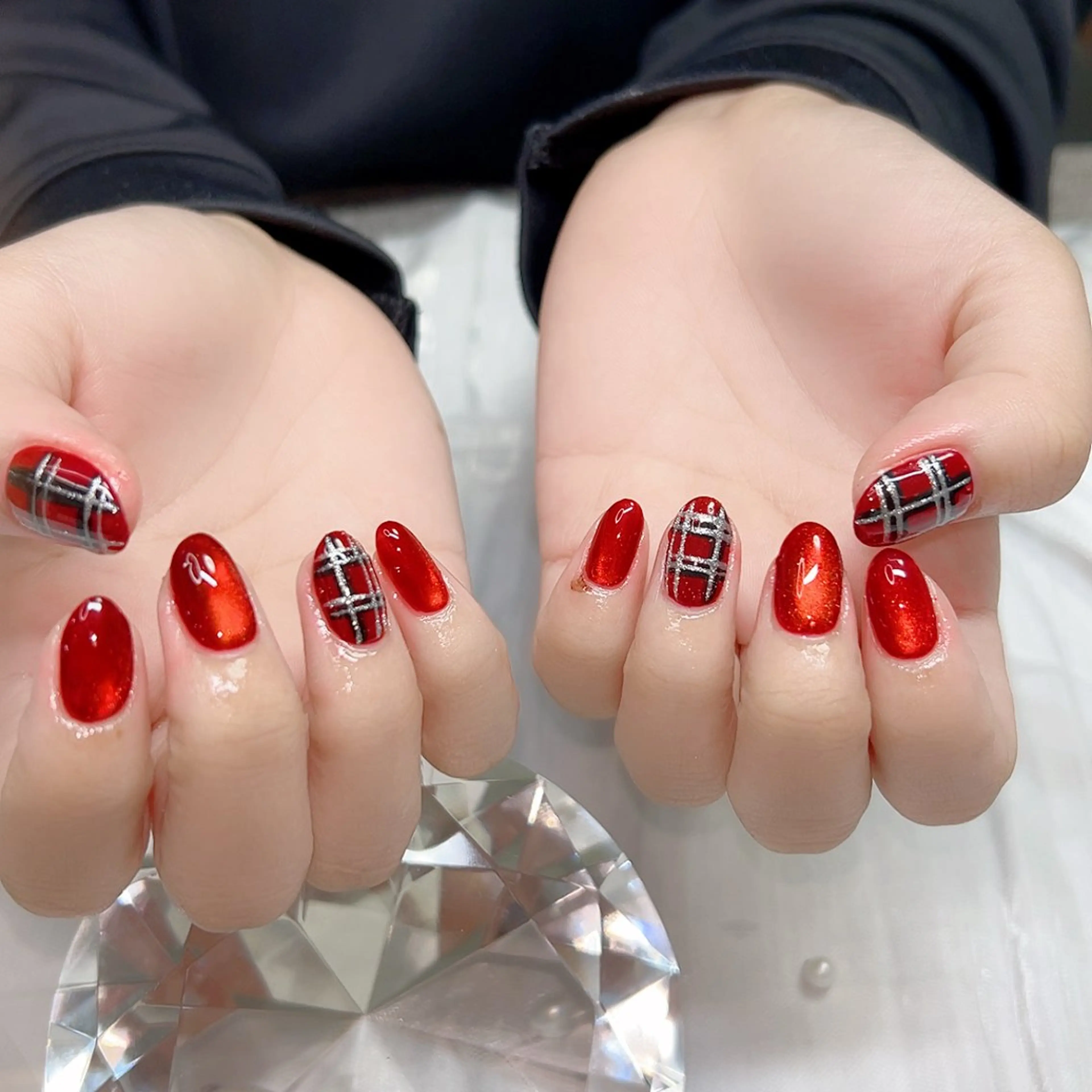 ネイル アートネイル フレンチネイル ジェルネイル グラデーション マグネットネイル ハンドネイル Cute Tips nailのネイルデザイン