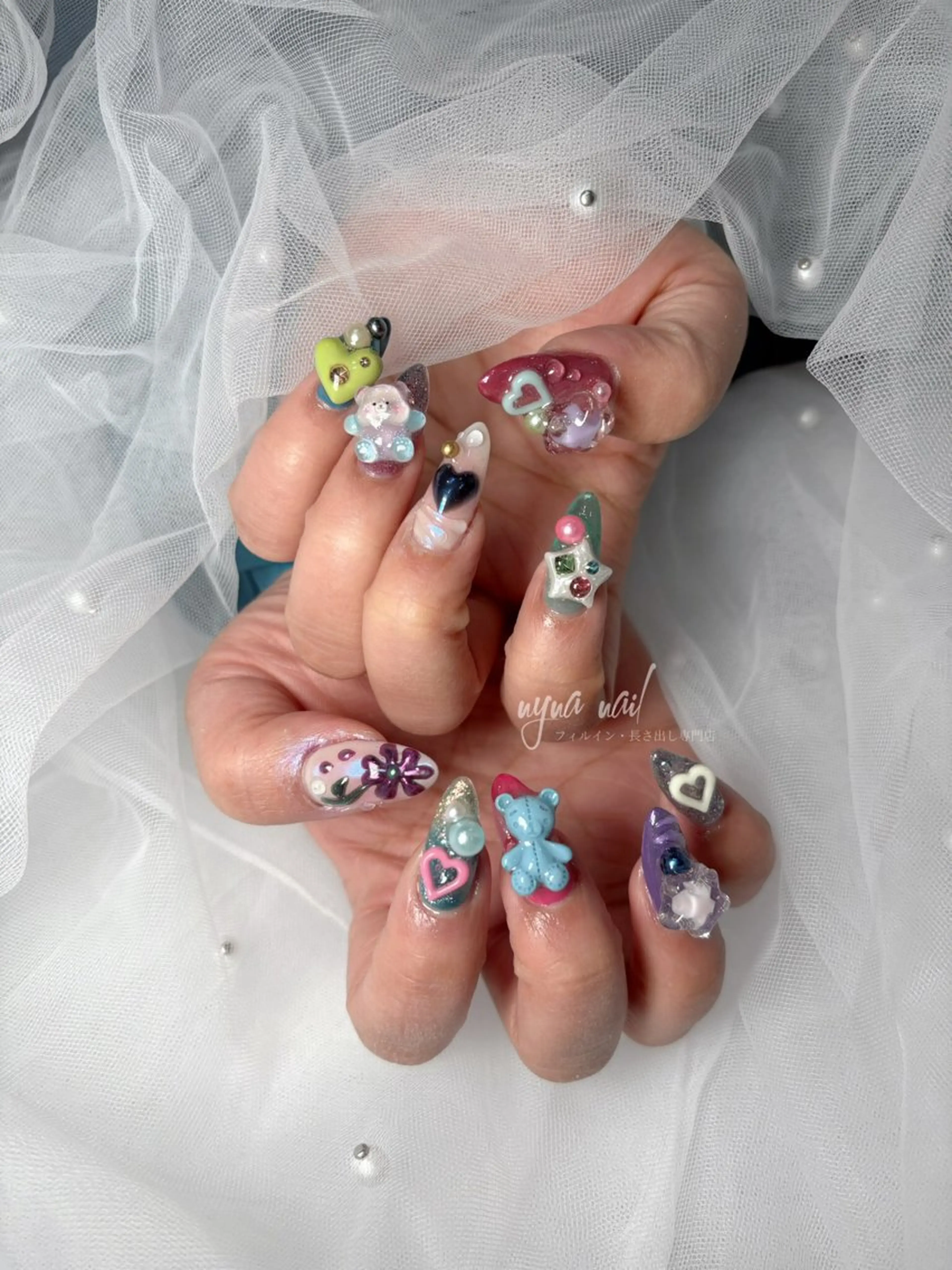 ネイル ハンドネイル 長さ出し専門 nynaのネイルデザイン