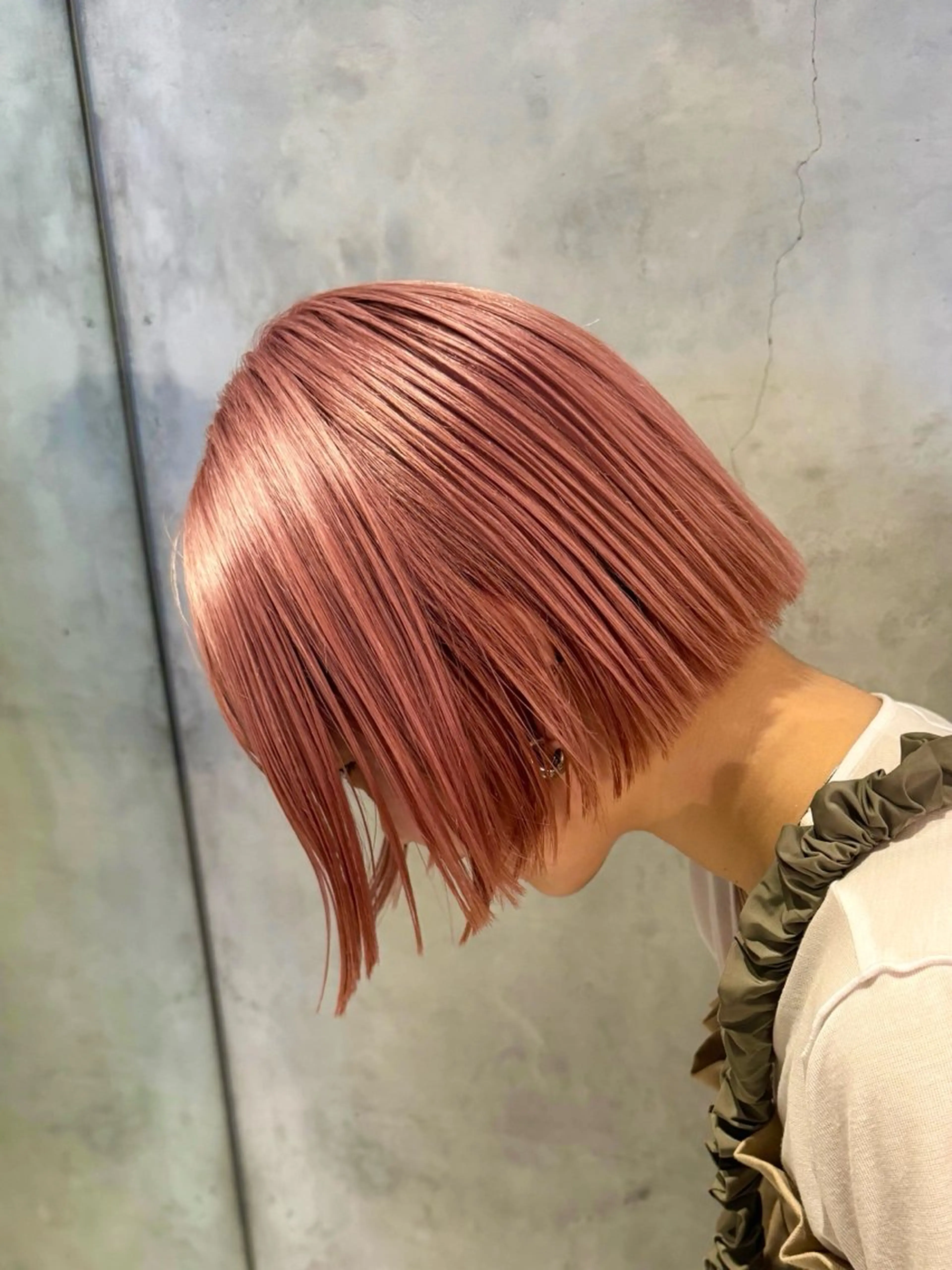 カラー ベージュカラー ブリーチ ピンクカラー ピンクベージュ 暖色/ブリーチカラー 🍊 yu-na.のヘアスタイル