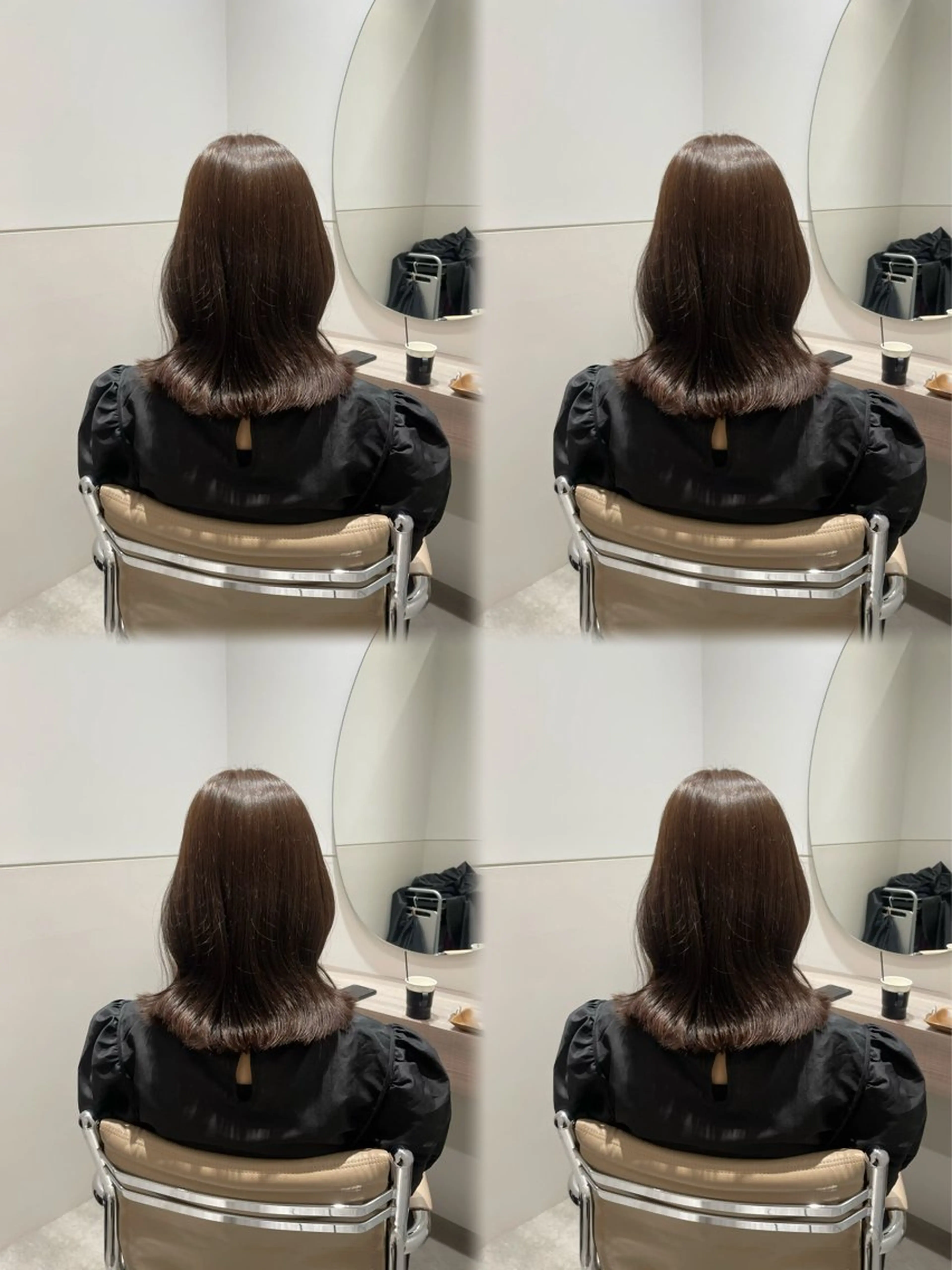 セミロング カラー ヘアカラー トリートメント Ella所属・nana【艶髪】/ レイヤー/縮毛矯正のヘアスタイル