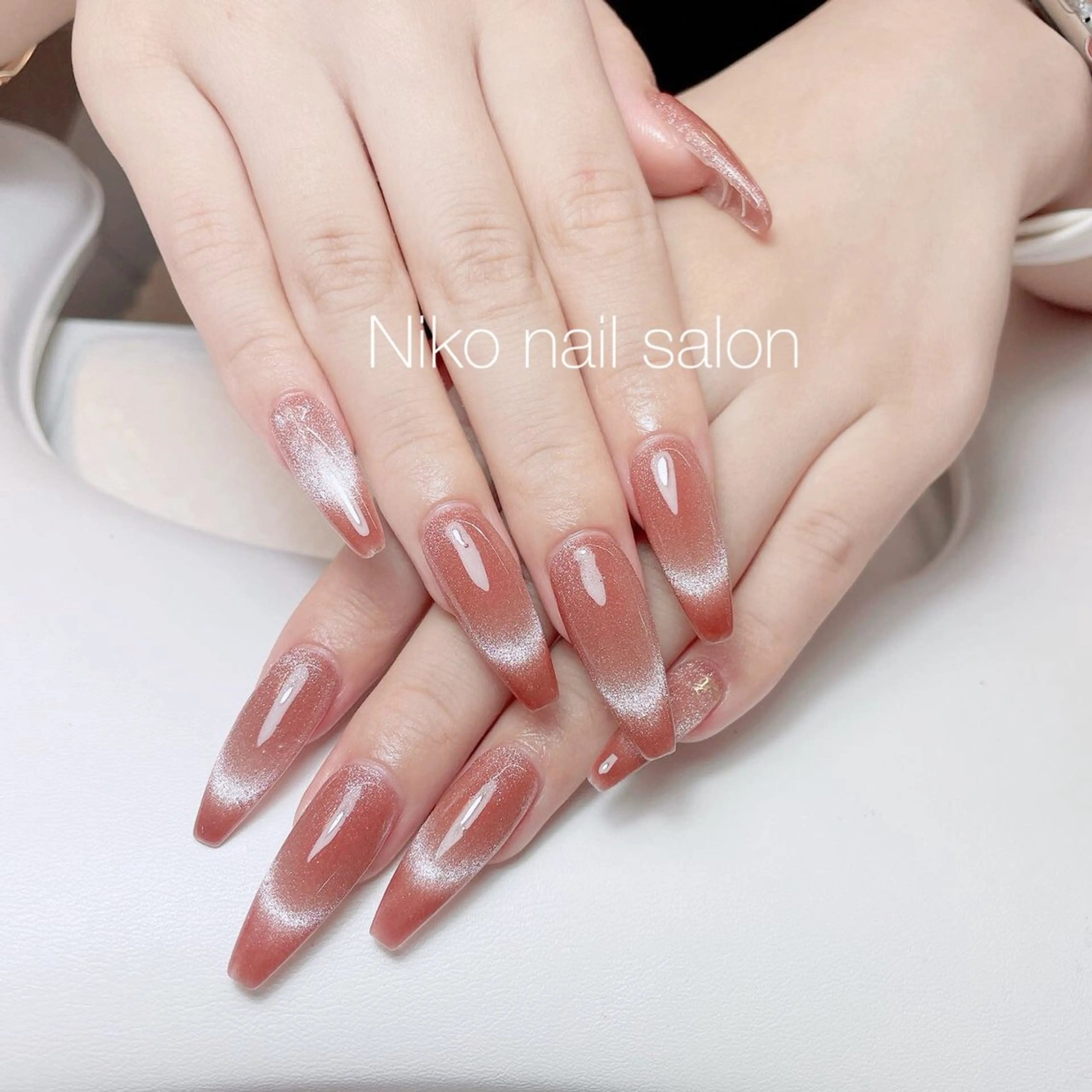 ネイル 長さ出し フットネイル フレンチネイル ジェルネイル 韓国ネイル Niko nailサロンのネイルデザイン