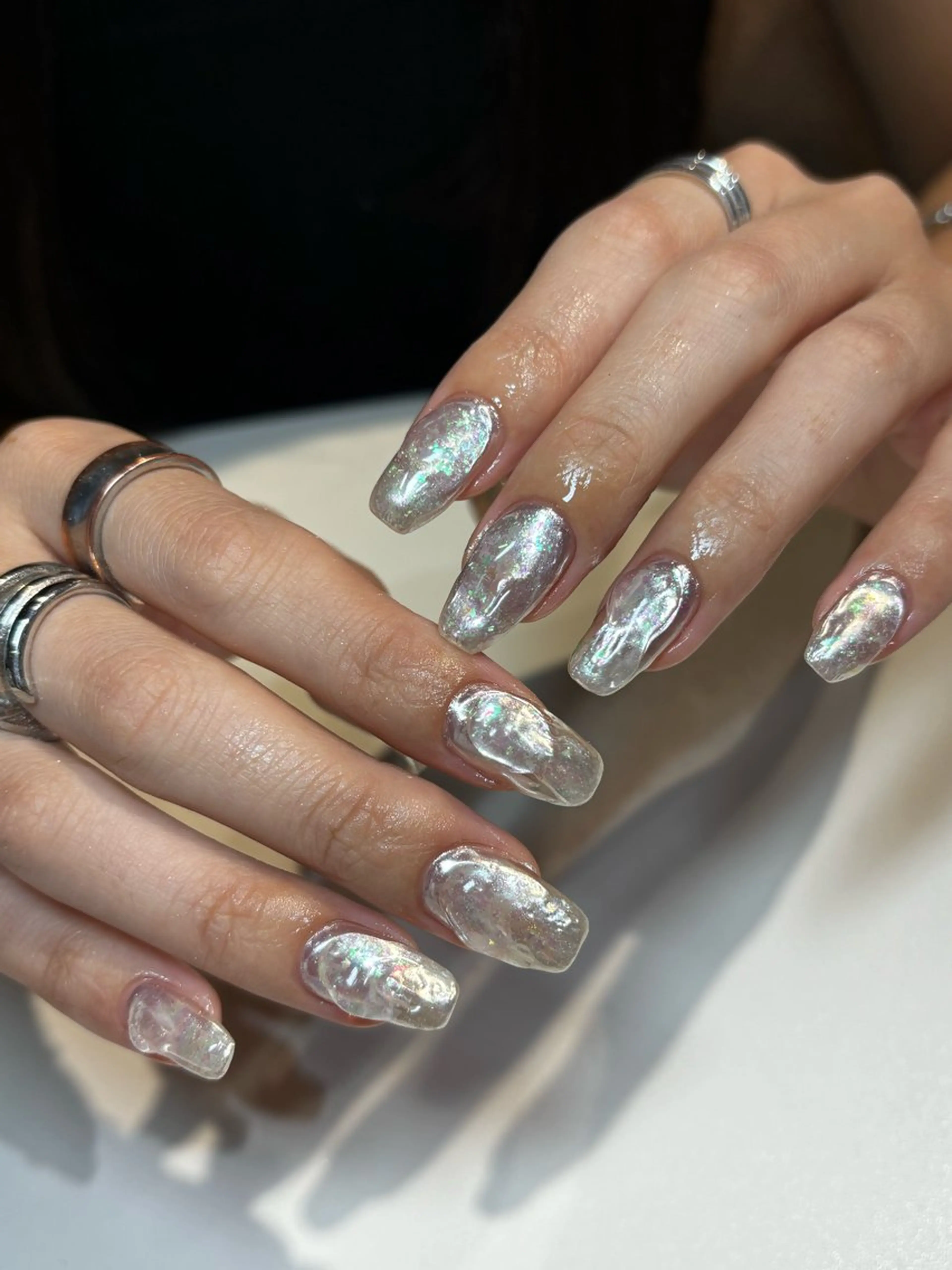 ネイル フットネイル フレンチネイル ジェルネイル グラデーション マグネットネイル ハンドネイル ヘアー.ネイル二刀流 misa🫧のヘアスタイル