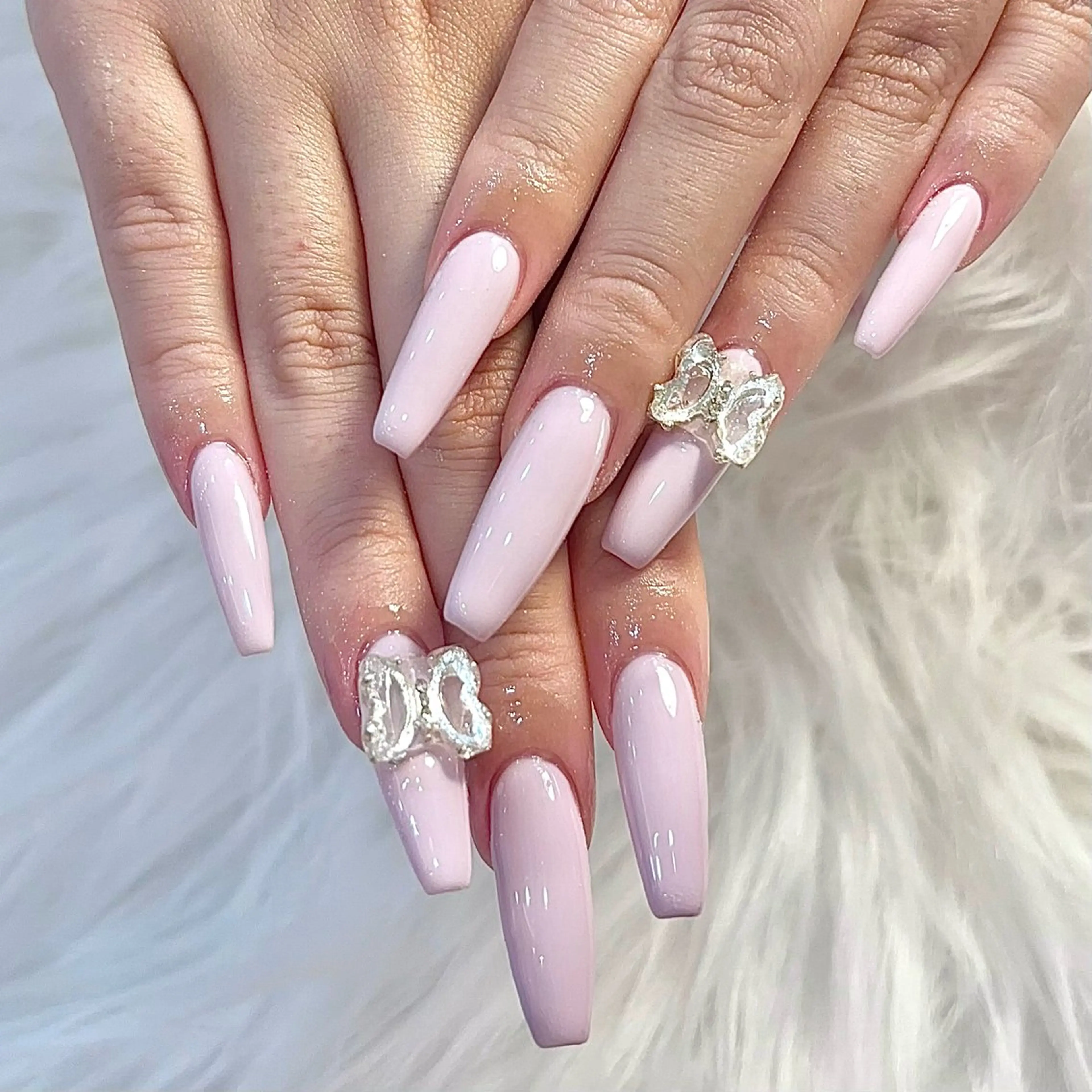 ネイル ハンドネイル 🎀erika 長さだし💗モチ最高のネイルデザイン