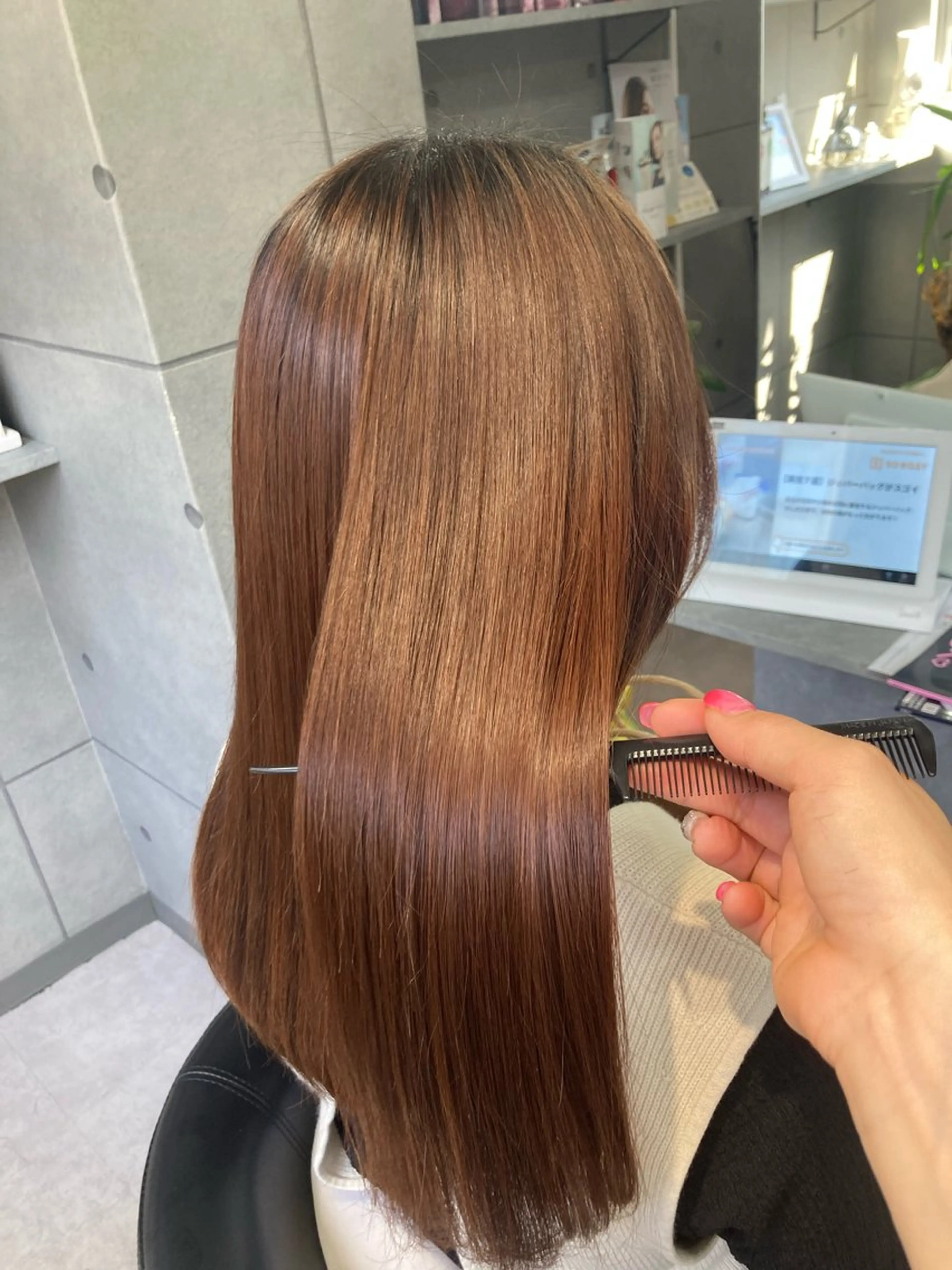 ロング 縮毛矯正 髪質改善☺︎縮毛矯正 ふじい まりんのヘアスタイル