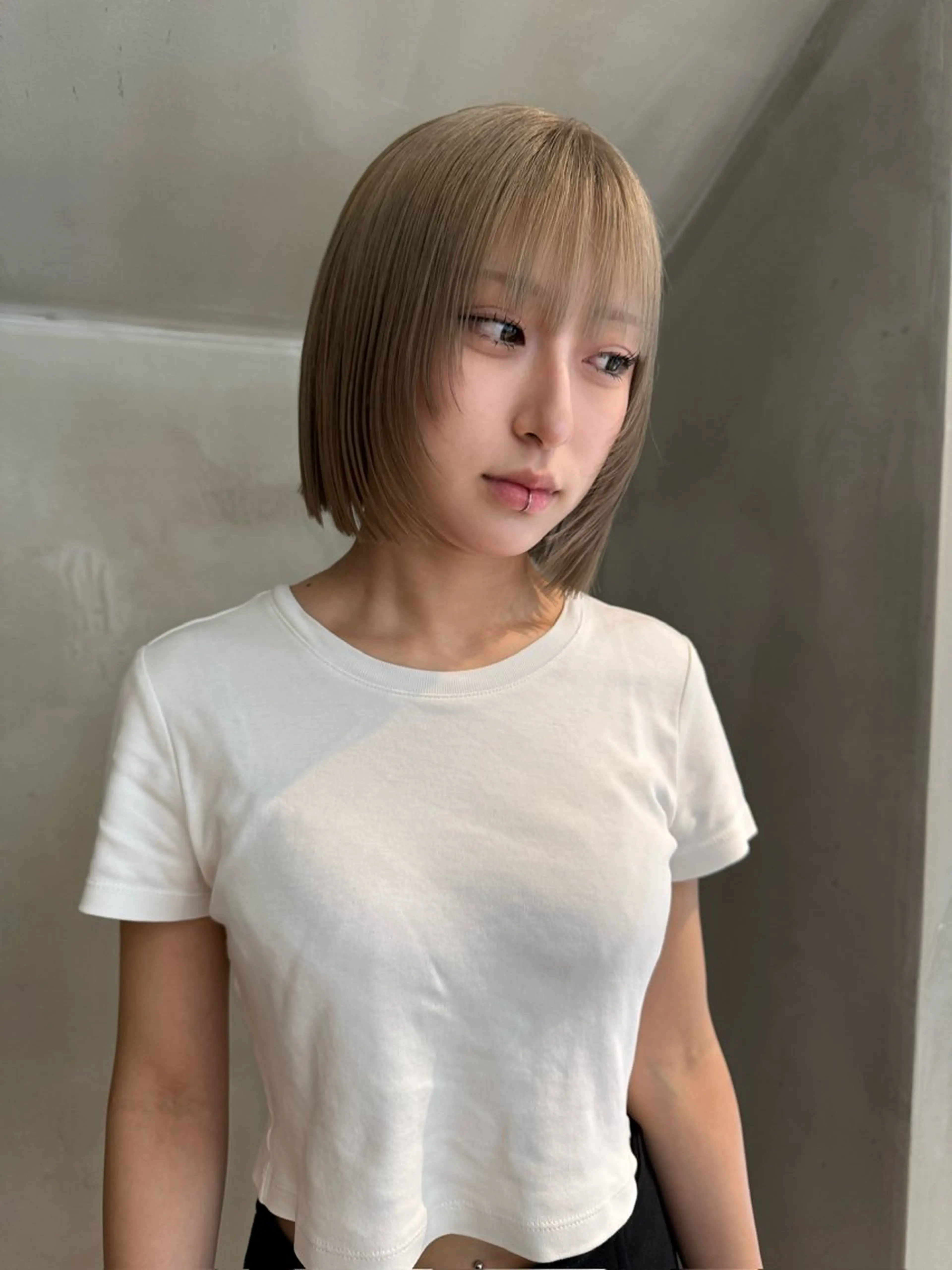 ミディアム ヘアカラー Nikiita リコのヘアスタイル