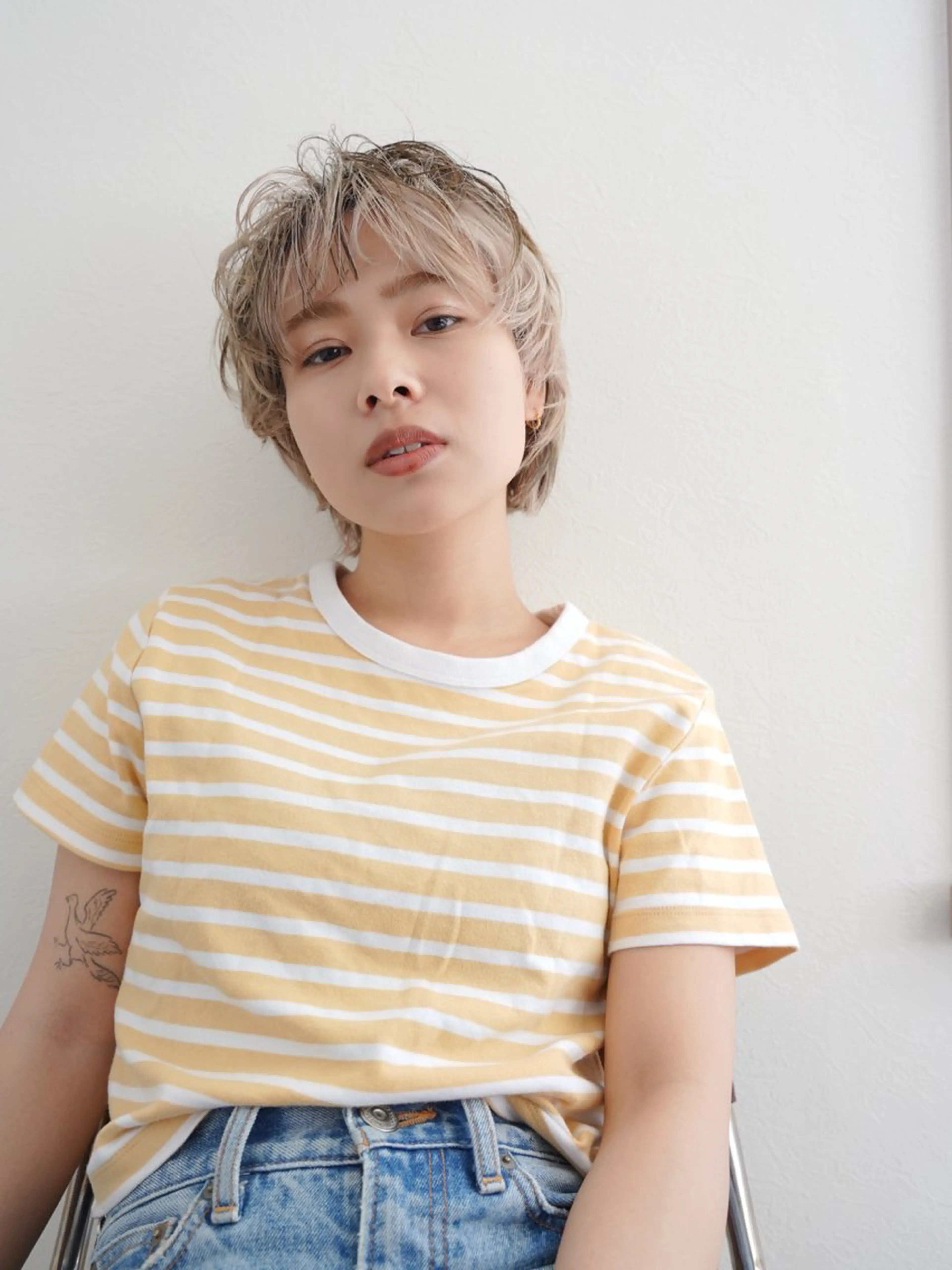 ショート カラー china/ボブ /ブリーチカラーのヘアスタイル