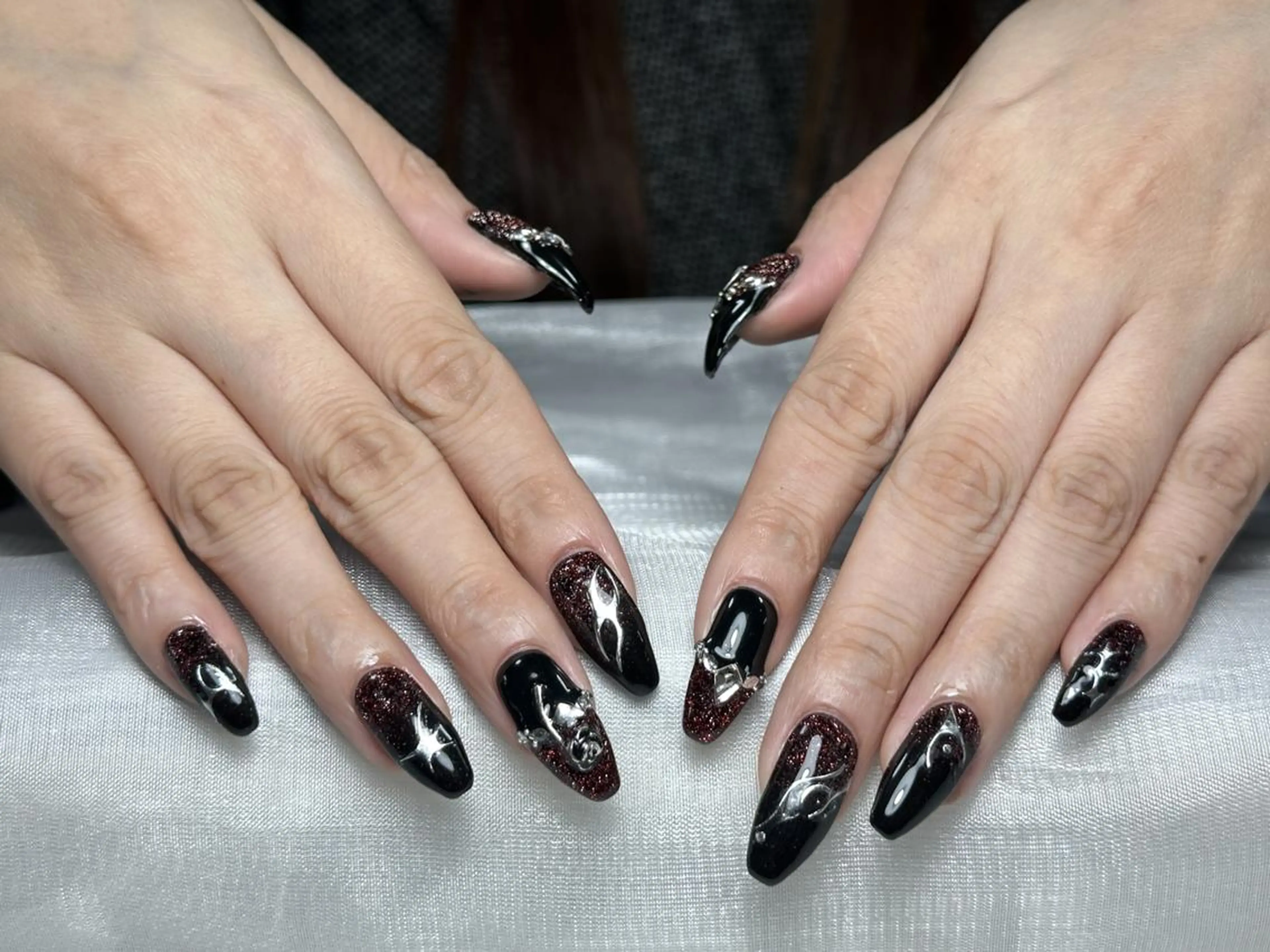 ネイル チークネイル 長さ出し フレンチネイル グラデーション マグネットネイル ハンドネイル ハンドケア 💕Dreamy KIYO💕のネイルデザイン