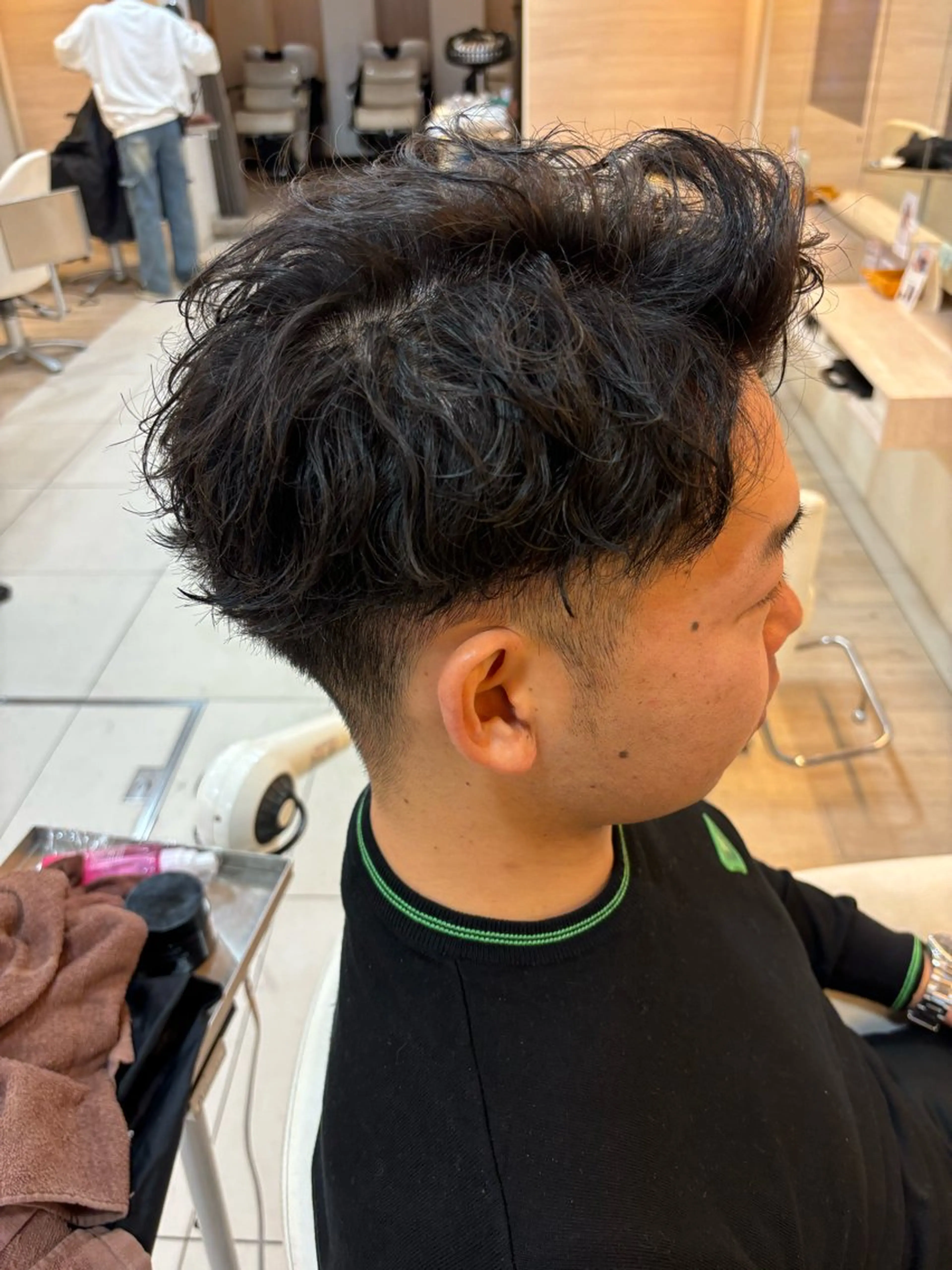 ミディアム カラー パーマ ヘアアレンジ メンズ キッズ 波巻きパーマ 🫧Selene SHOGO🫧のヘアスタイル