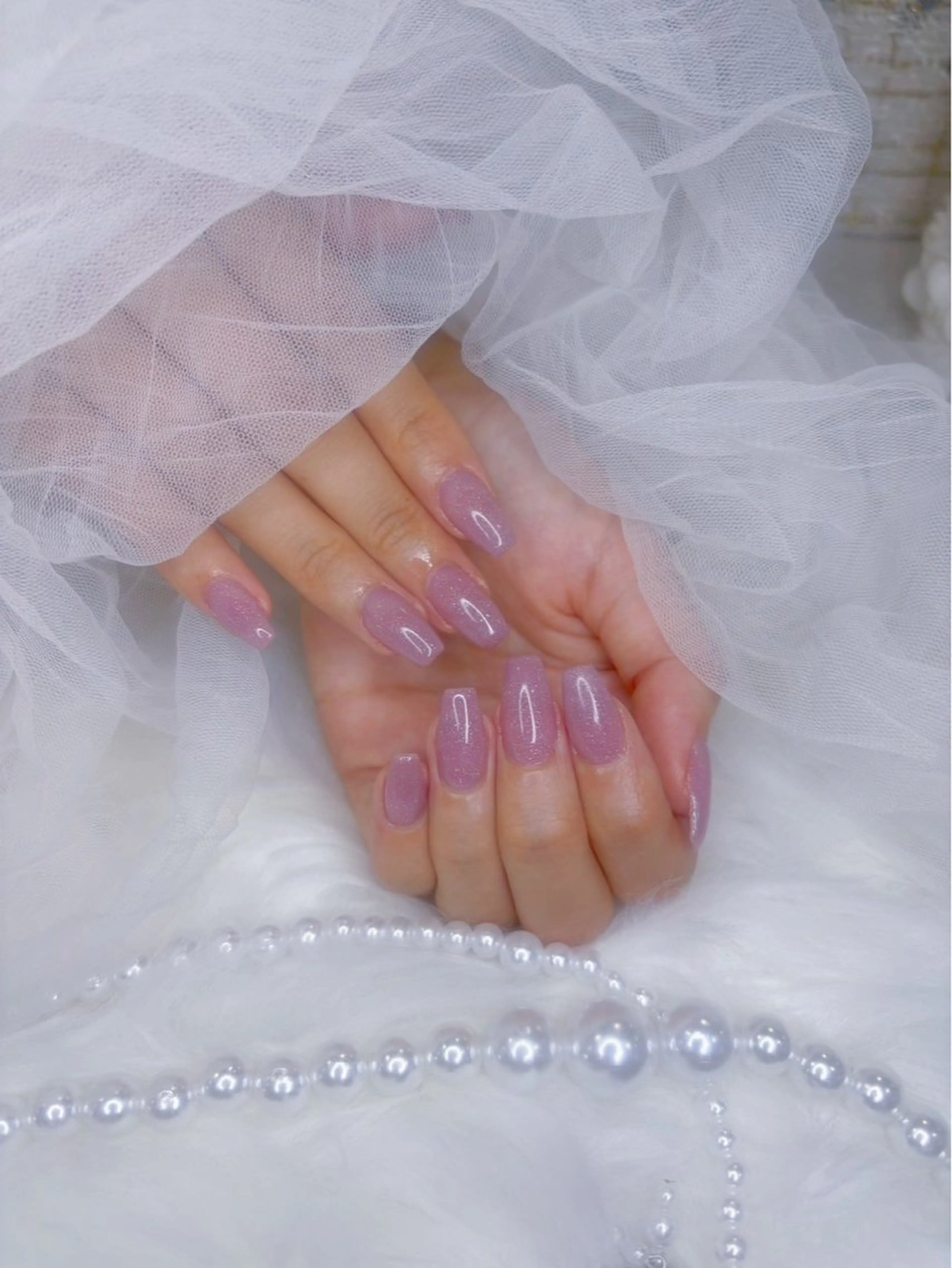 【ハンド🤍ྀི】Gel-x お爪に優しい長さ出し10本+ワンカラー✨️/オフ無料の写真