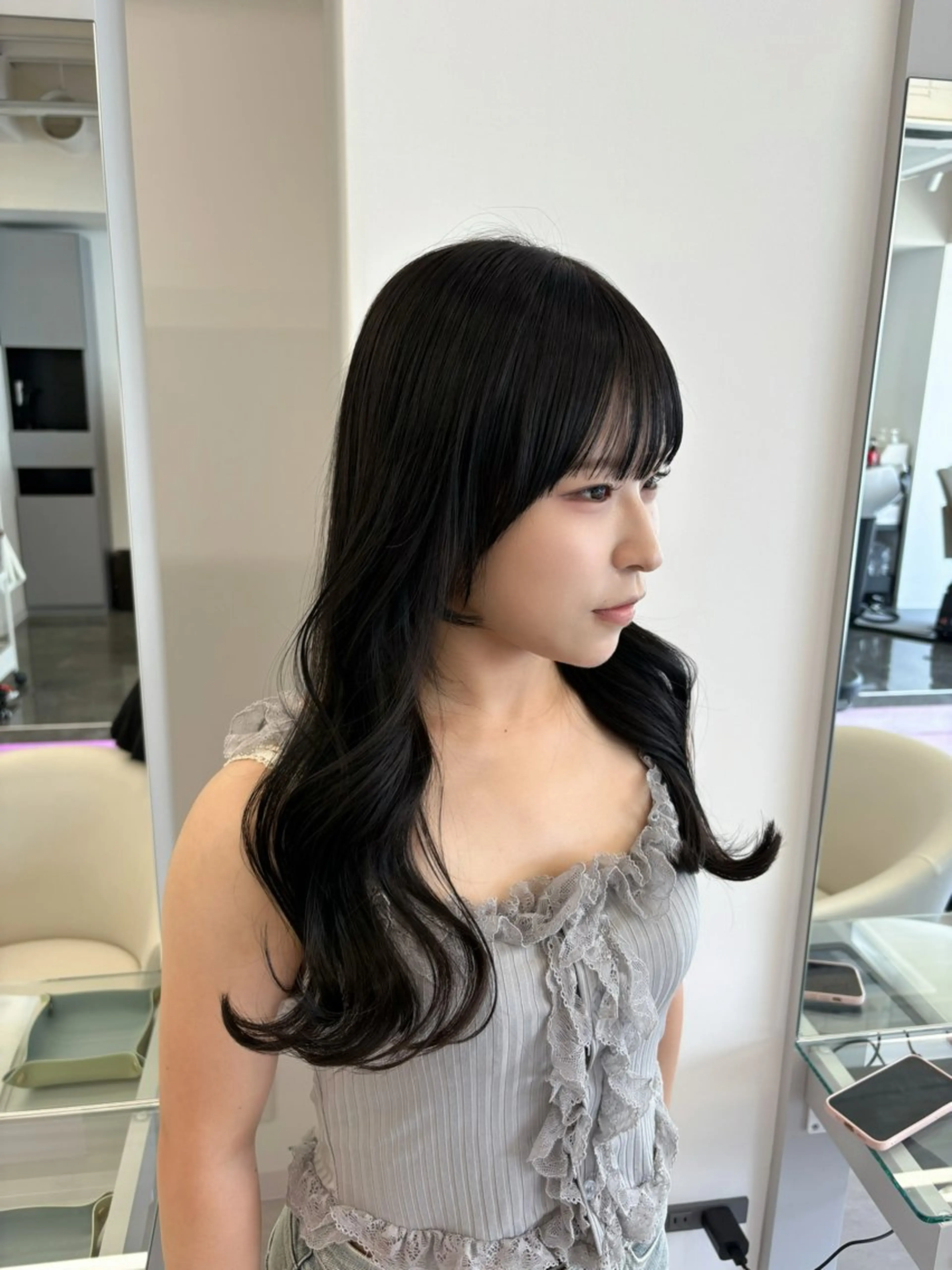 [おすすめ🙂‍↕️🫶🏻❕]カット+透明感カラー+髪質再生3stepトリートメント/¥9,900の写真