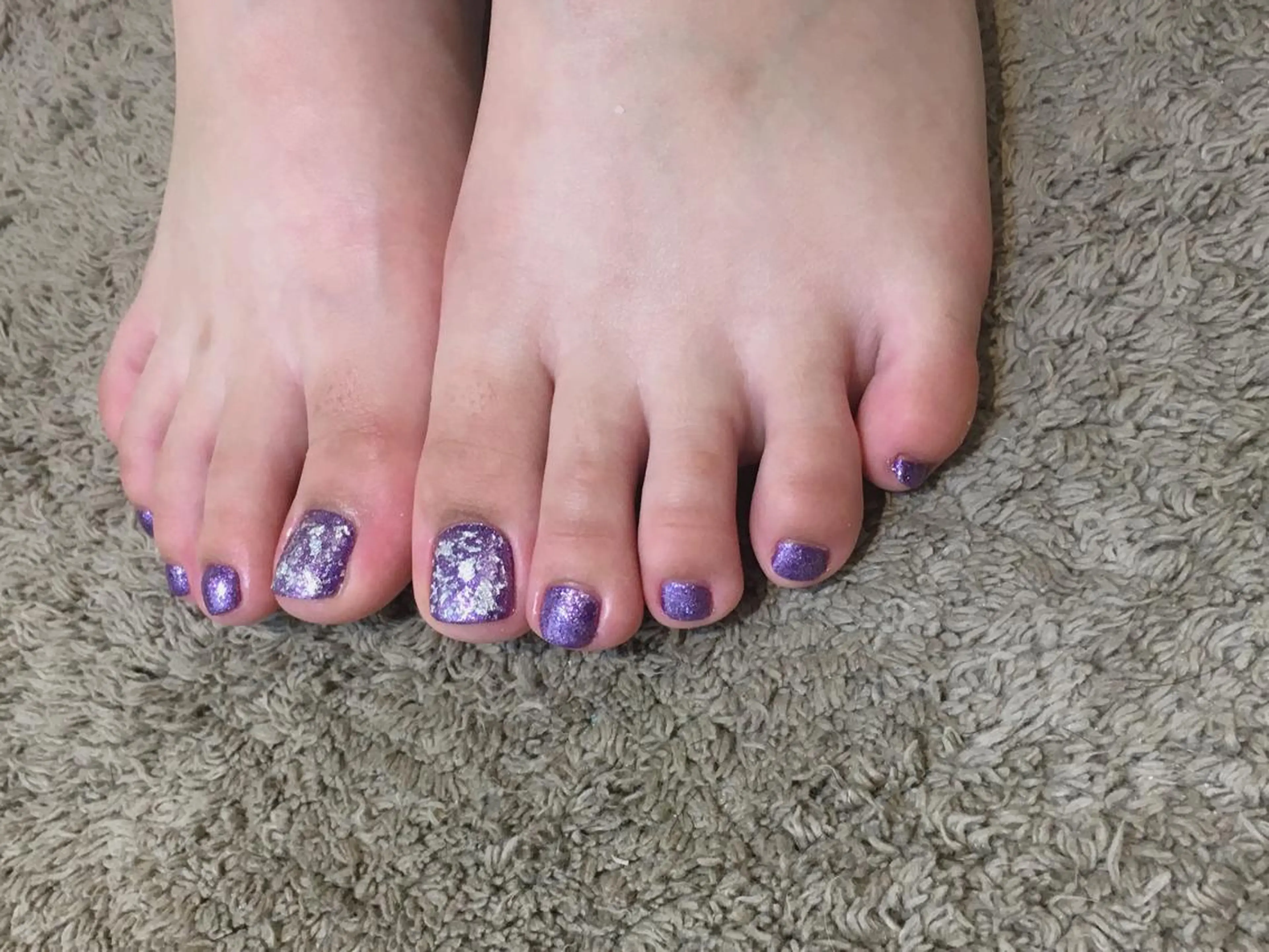 ネイル フットネイル ラメ(グリッター) パープル JurerEye☆ Marikoのネイルデザイン