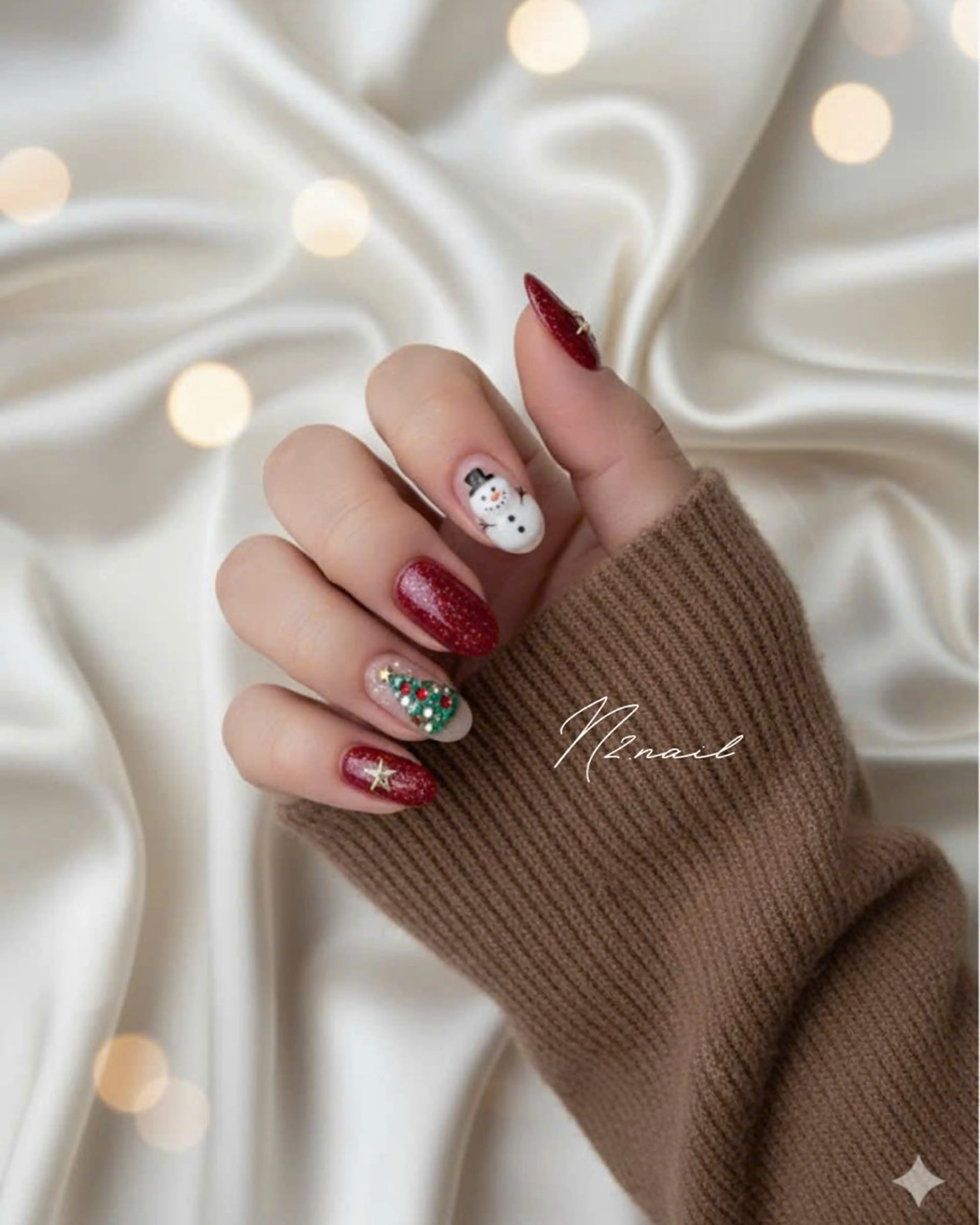 ショート クリスマス ハンドネイル N2.nail所属・N2 nailのネイルデザイン