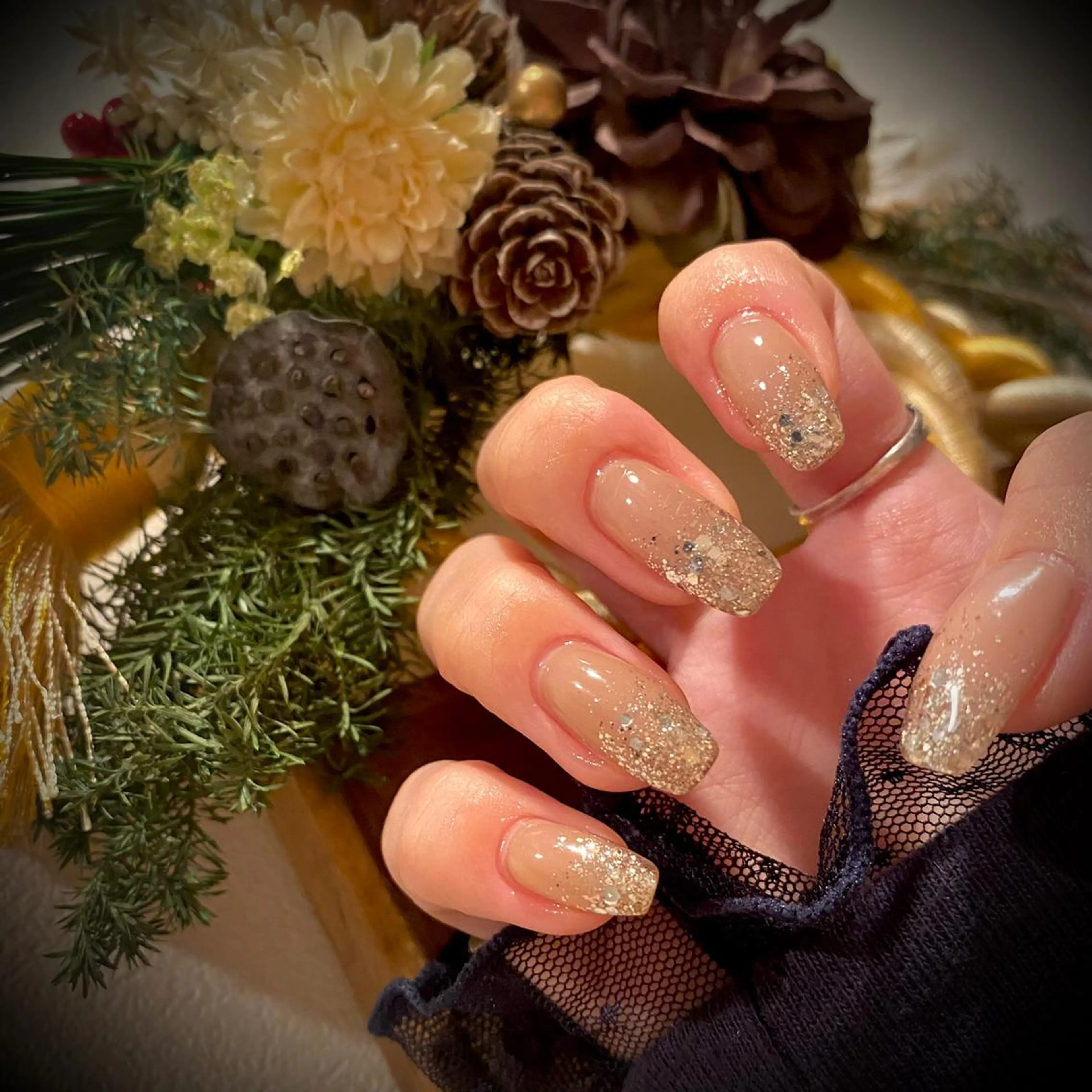 ネイル グラデーション キラキラネイル RandP ｰikumiのネイルデザイン