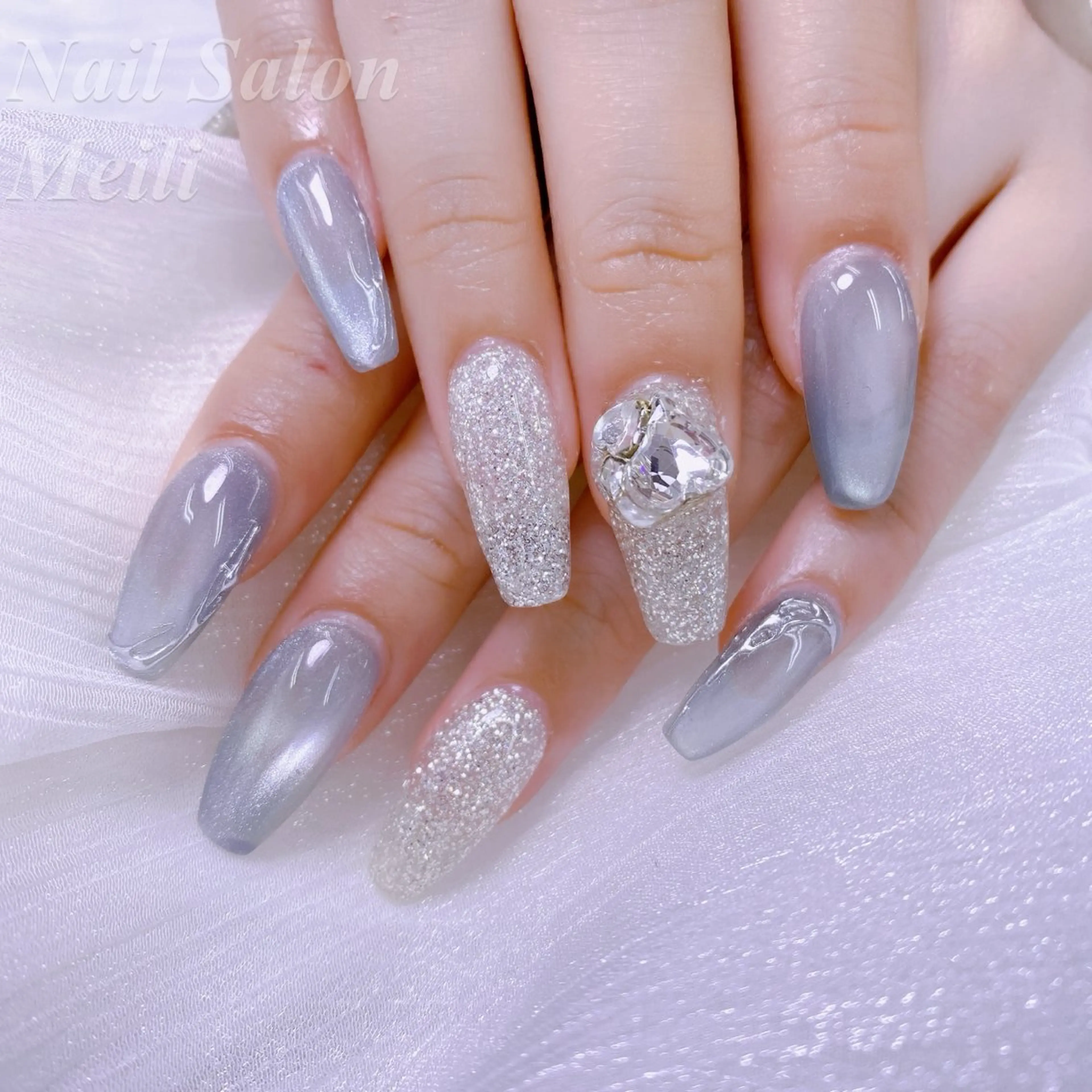 ネイル マグネットネイル 春ネイル NAILSALON MEILIのネイルデザイン