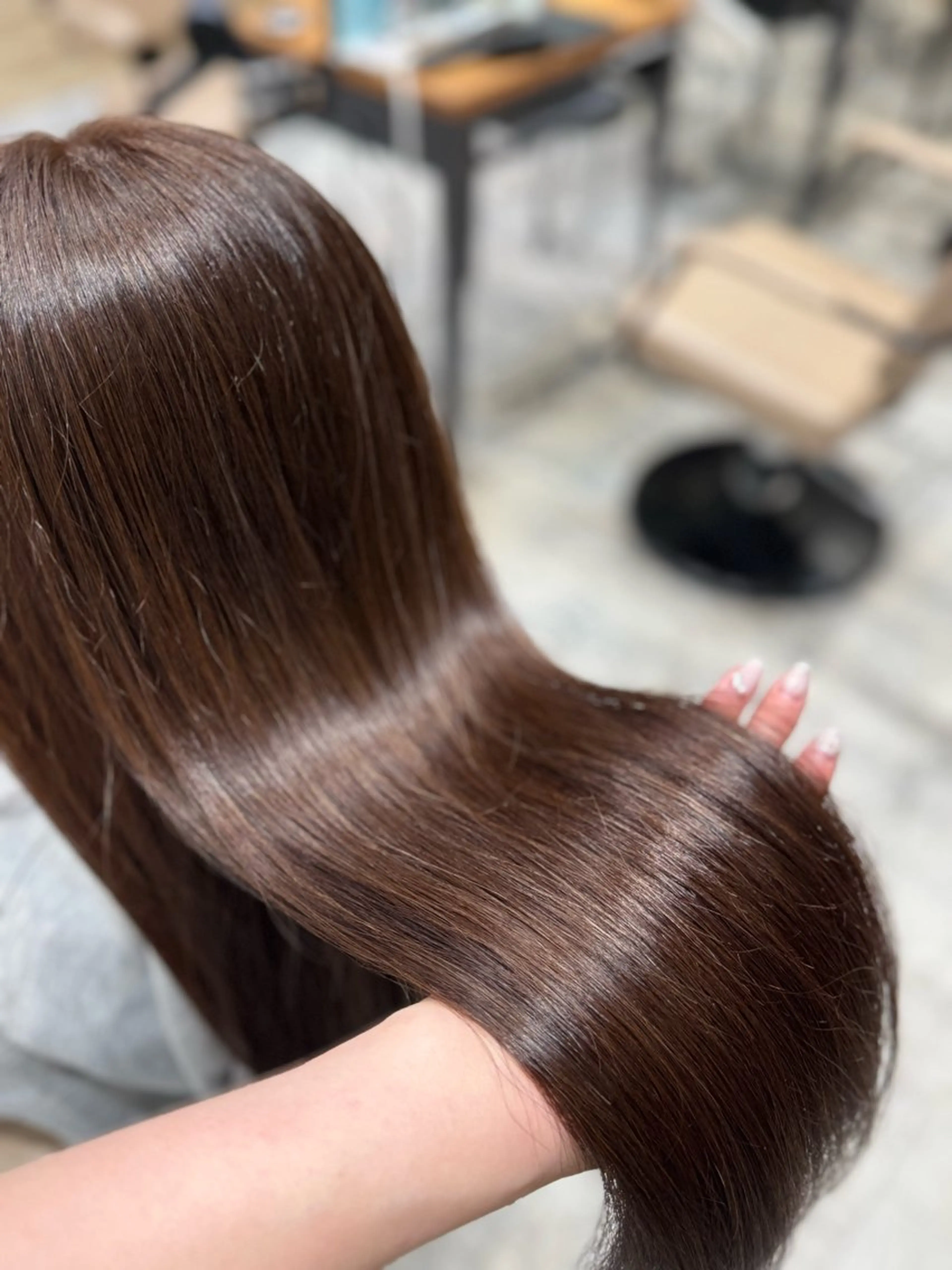 セミロング カラー セミロングパーマ ベージュカラー ブリーチ ブラウンカラー ブラウンベージュ ヘアカラー 新宿透明感カラー 髪質改善/吉川怜奈のヘアスタイル