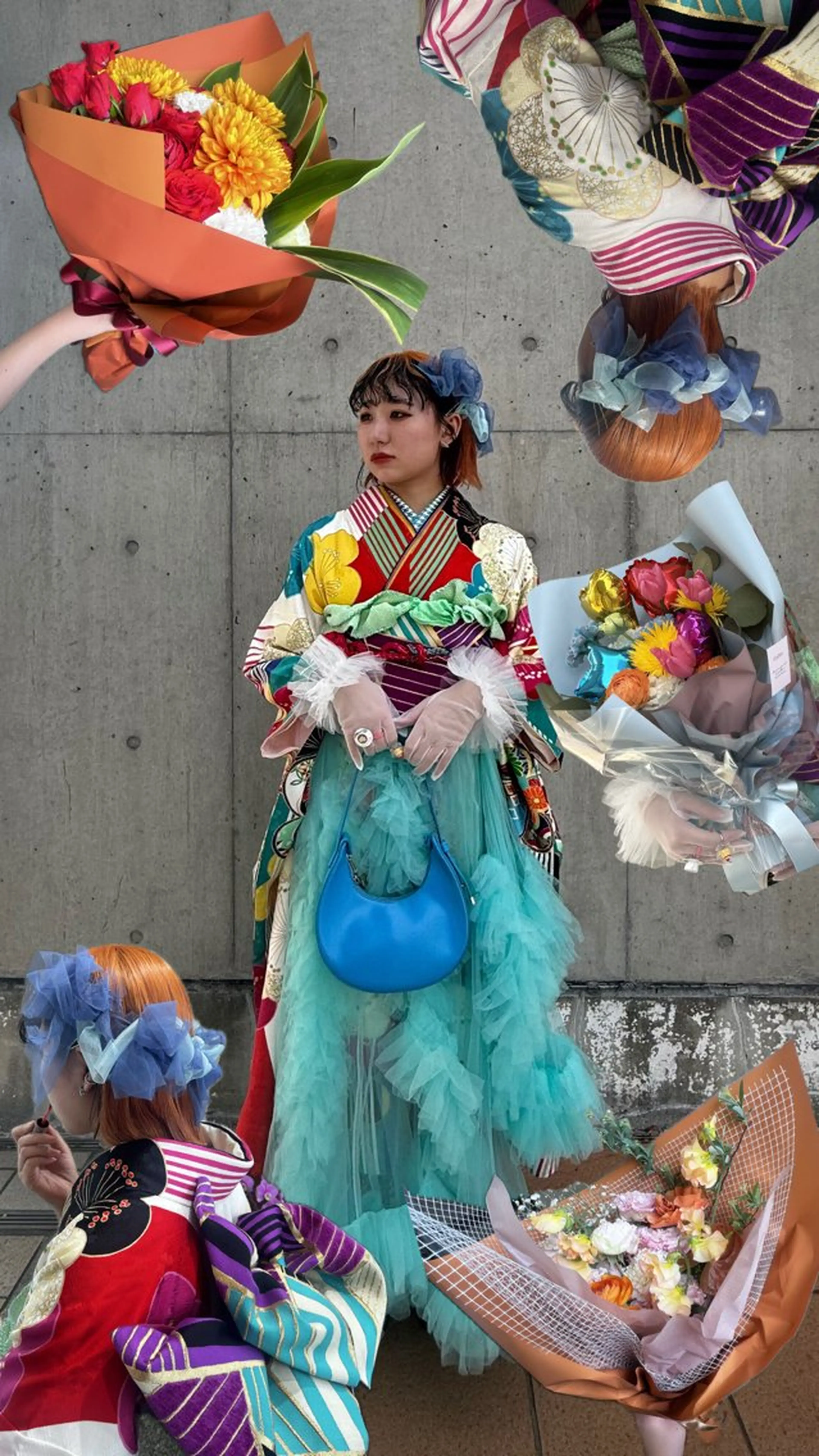 ミディアム カラー 岡山ハイトーン・ ルーツカラー/こもものヘアスタイル