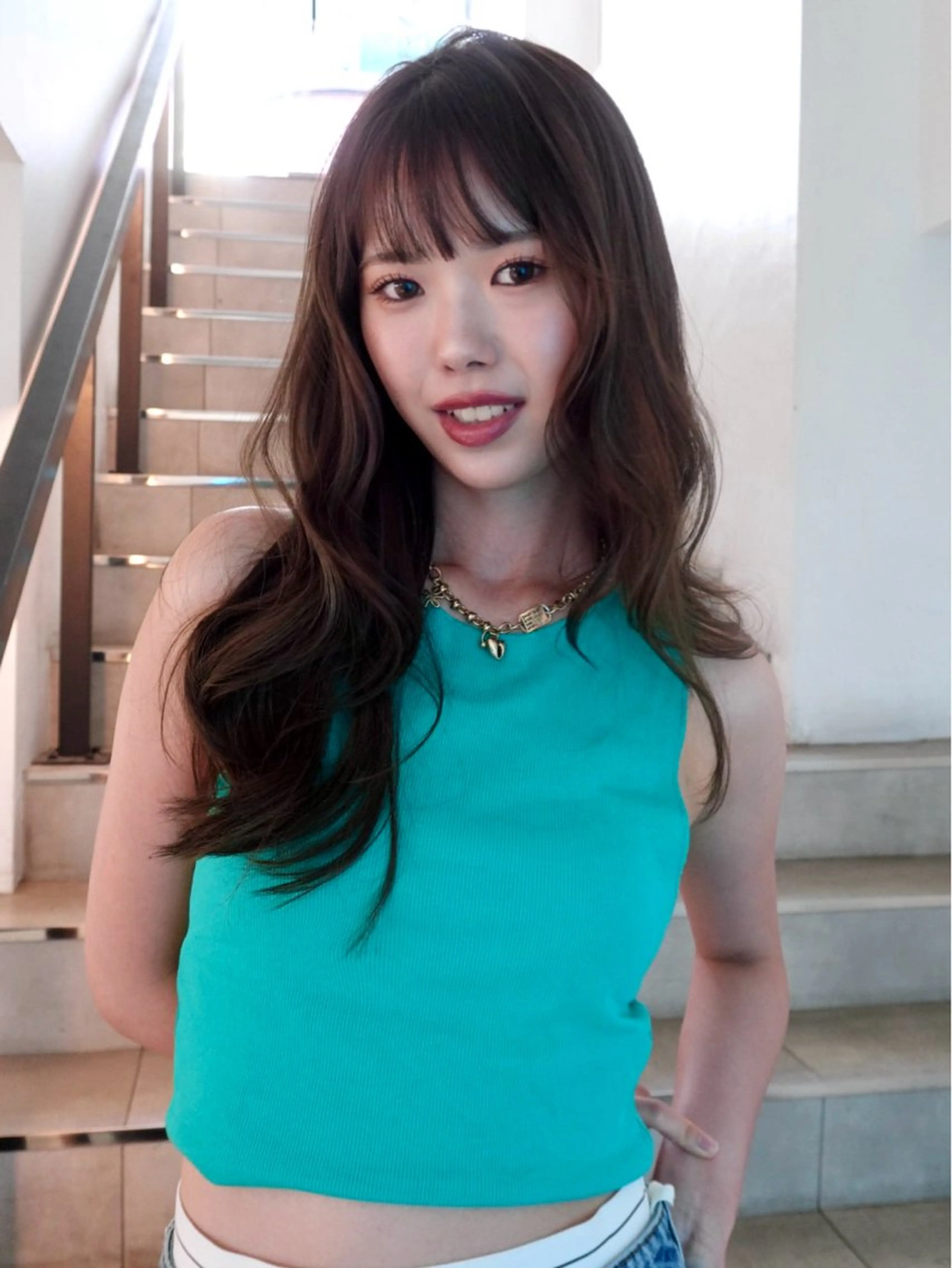 ロング カラー ヘアカラー ハイトーン/レイヤー nail 百咲💌のヘアスタイル