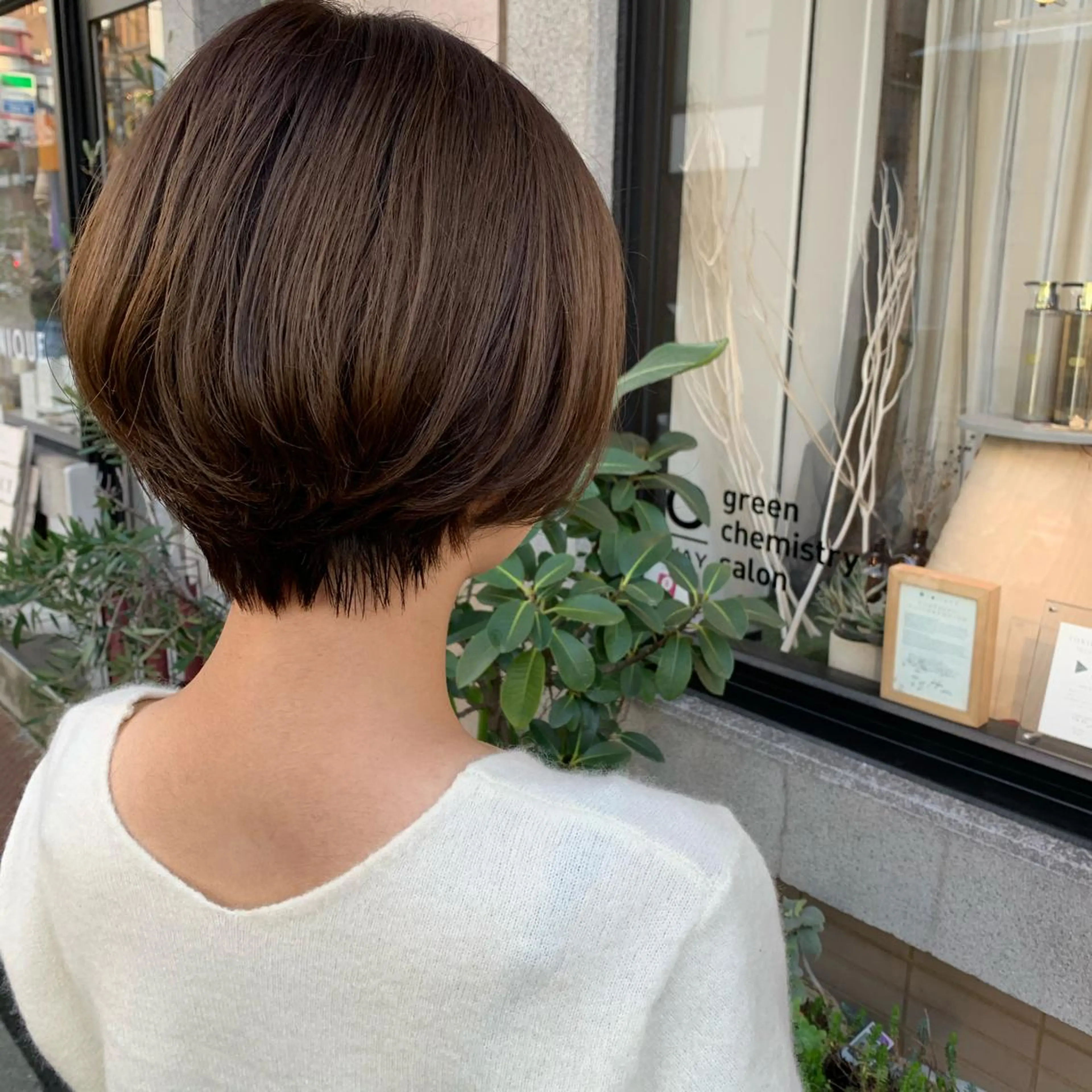 ショート カット ヘアカラー トリートメント 艶髪color💎髪 質改善ストレート大吉のヘアスタイル