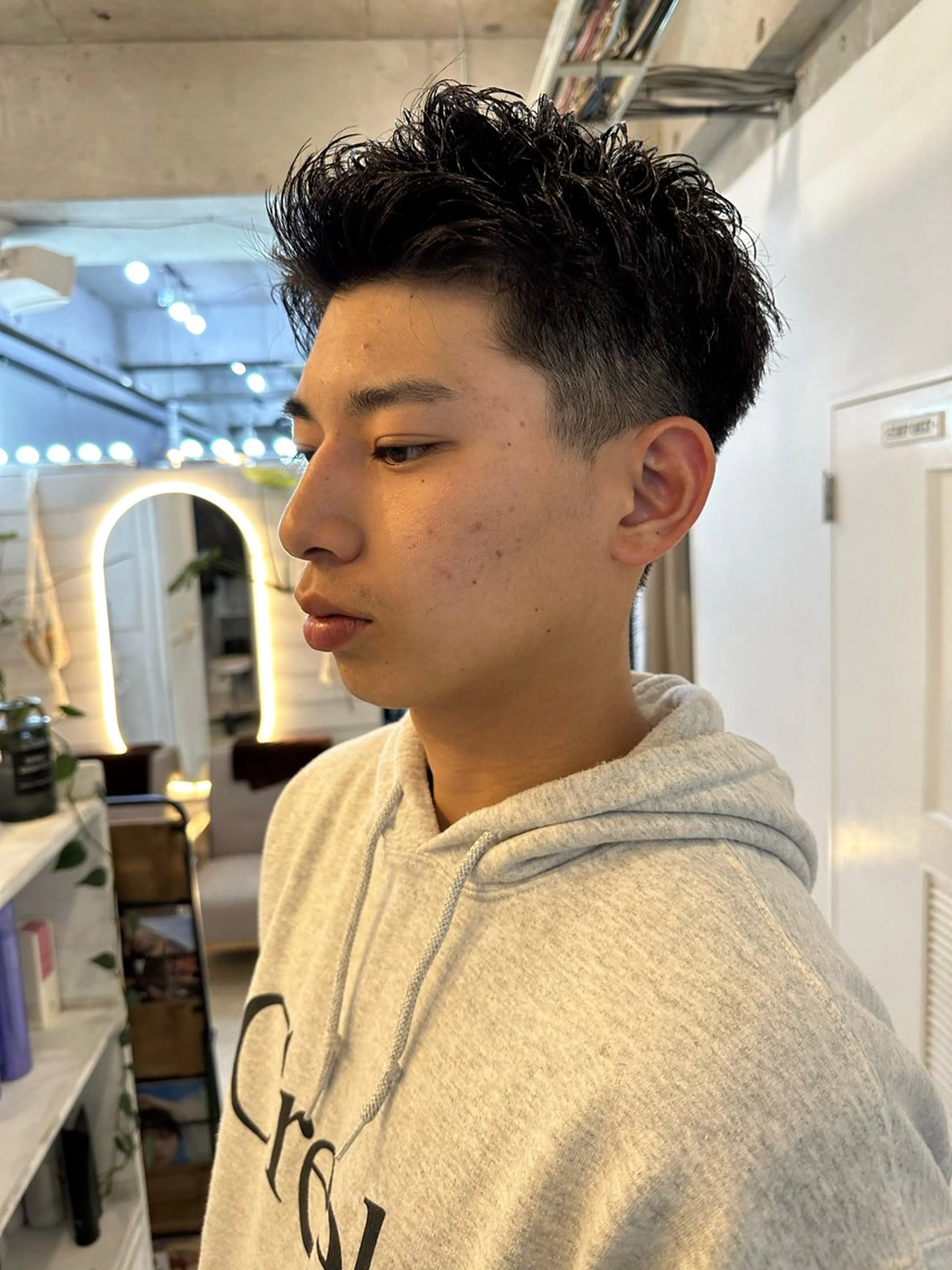 ショート メンズ TATSUブリーチ/ ミルクティーベージュのヘアスタイル