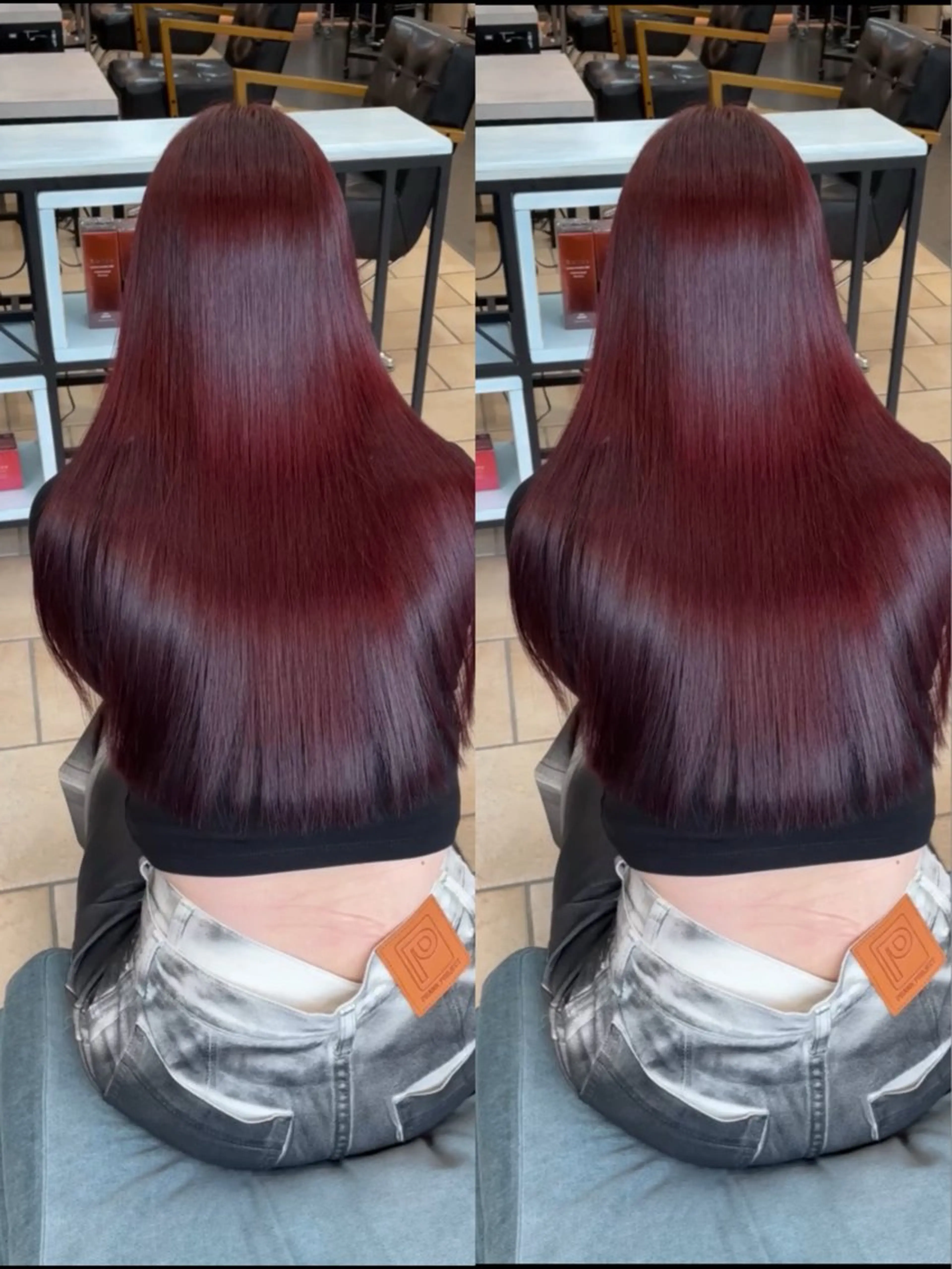 ロング カラー ブリーチ ブリーチなしカラー ヘアカラー トリートメント 🍒暖色🍒ブリーチ なしカラー/たくみ。のヘアスタイル