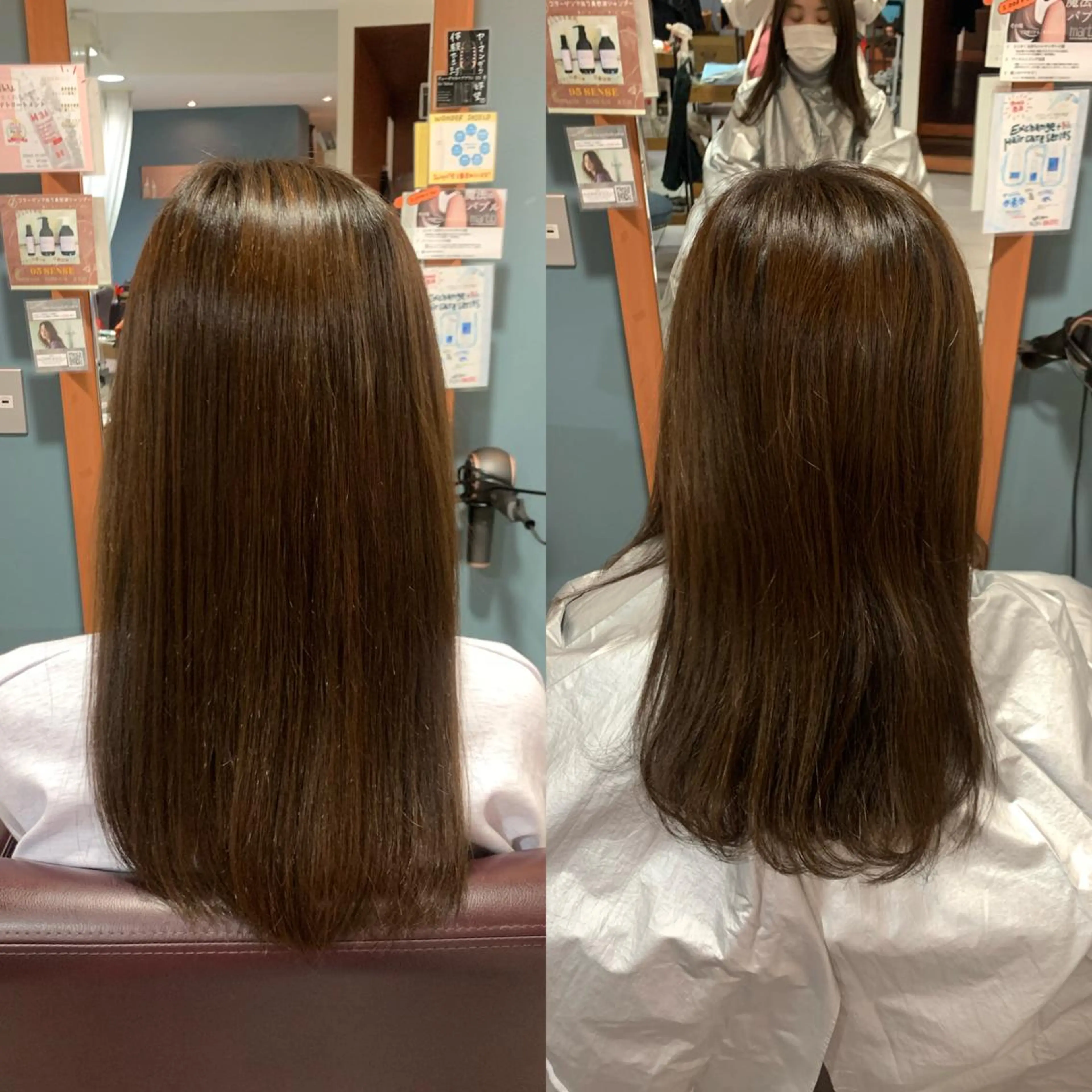 ロング パーマ 縮毛矯正 傷ませない縮毛矯正／ 吉岡 美江のヘアスタイル