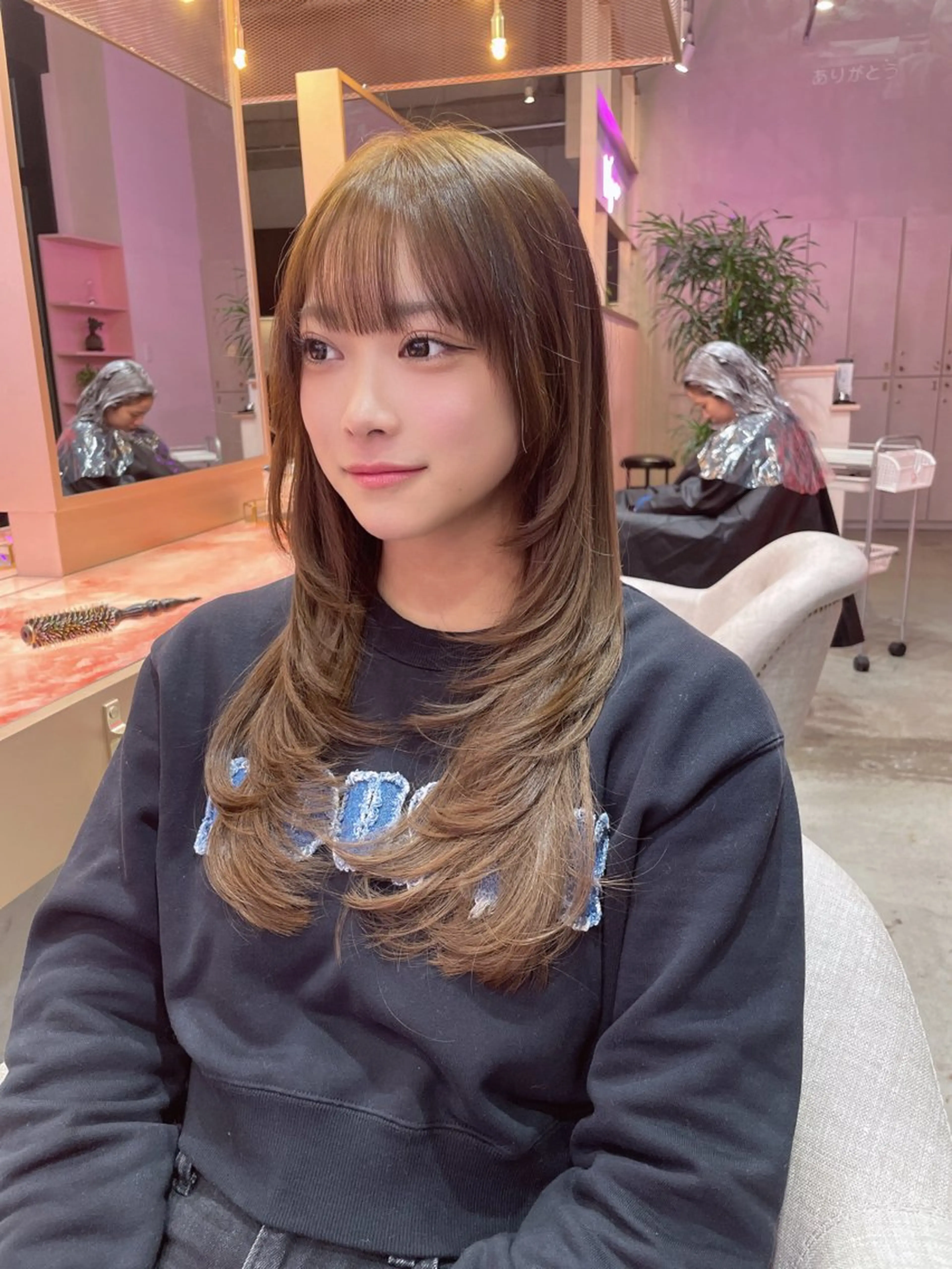 ロング カラー wixy    mimi所属・透明感カラーの人 ベージュの王様のヘアスタイル