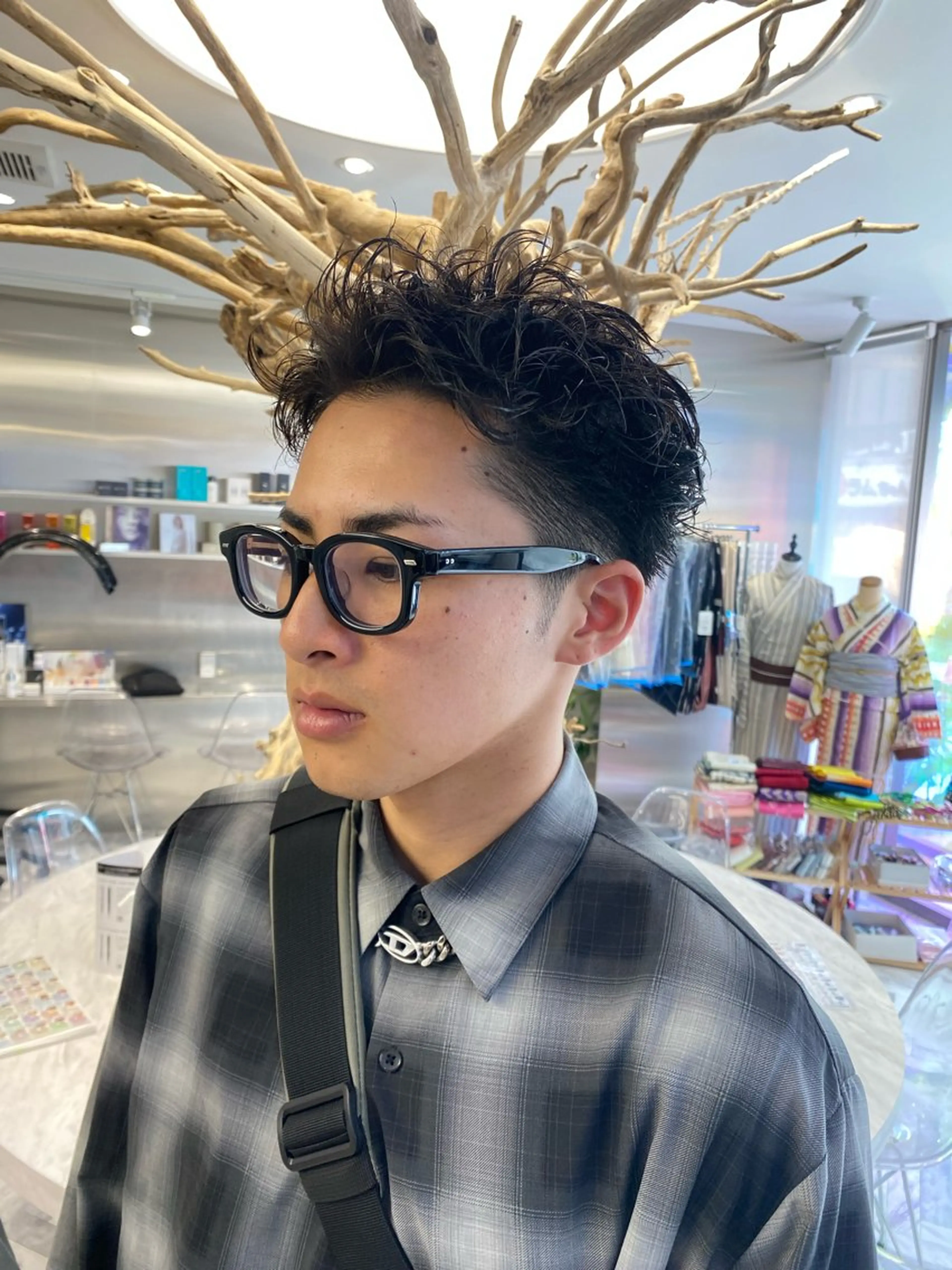 パーマ メンズ カット パーマ シャドウパーマ/ ルーズパーマ/メンズのヘアスタイル