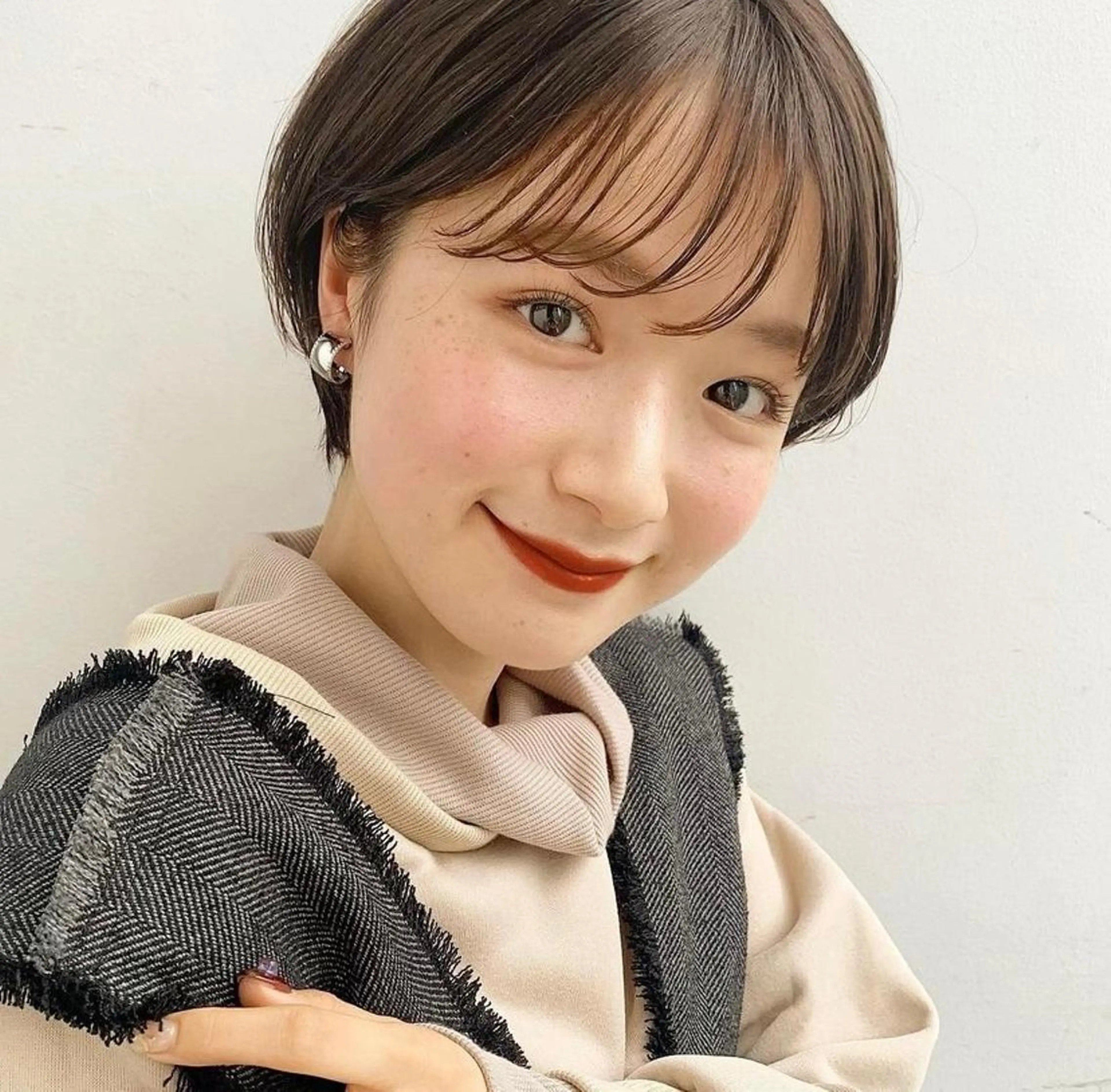 ショート カット ヘアカラー レイヤー/柔色 カラー/SAkiのヘアスタイル