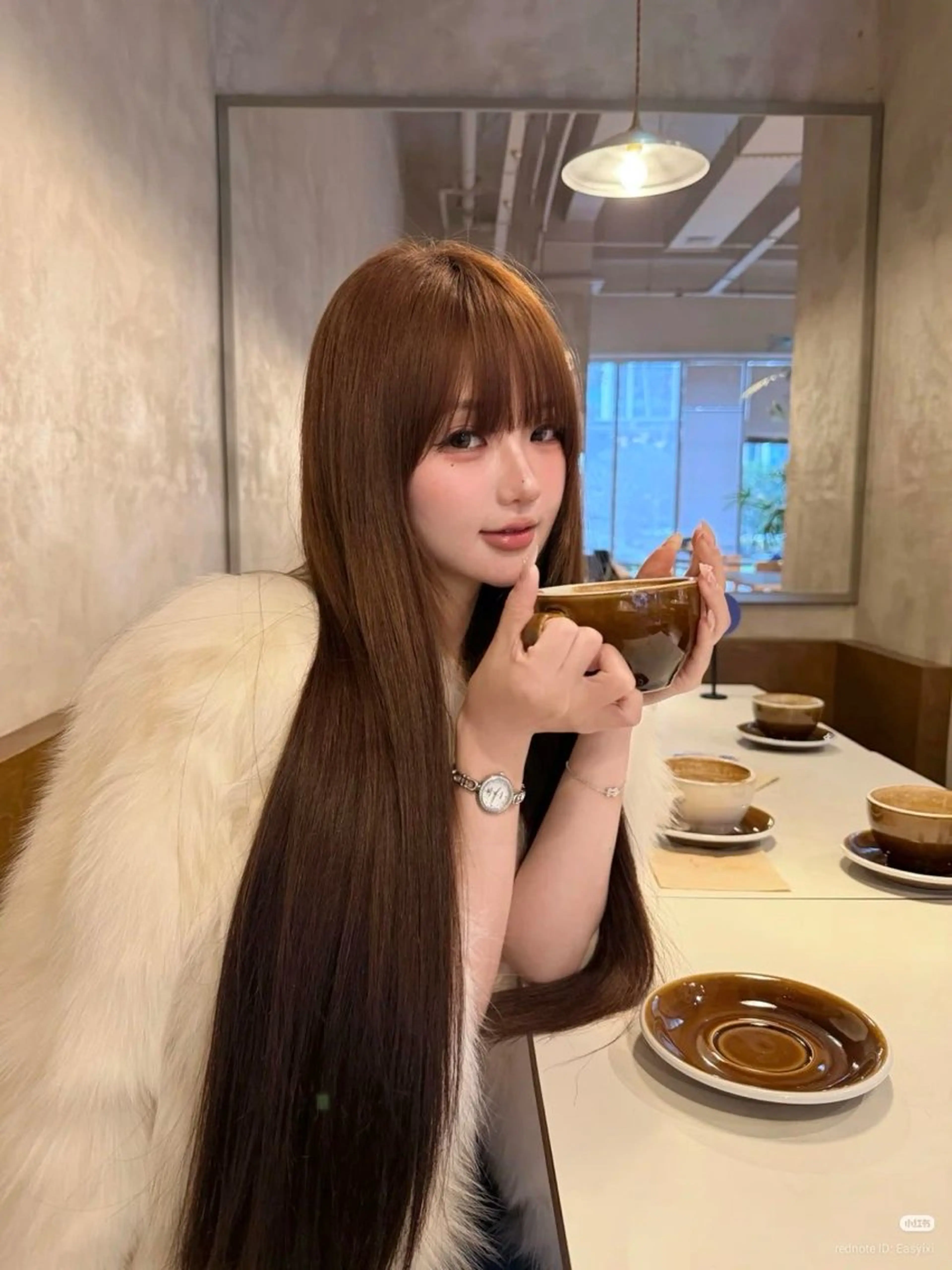 ロング カラー ベージュカラー ブリーチ ダブルカラー ブリーチなしカラー 小顔カット カット ヘアカラー トリートメント 渋谷ワンホンヘア SAAYA🖤のヘアスタイル