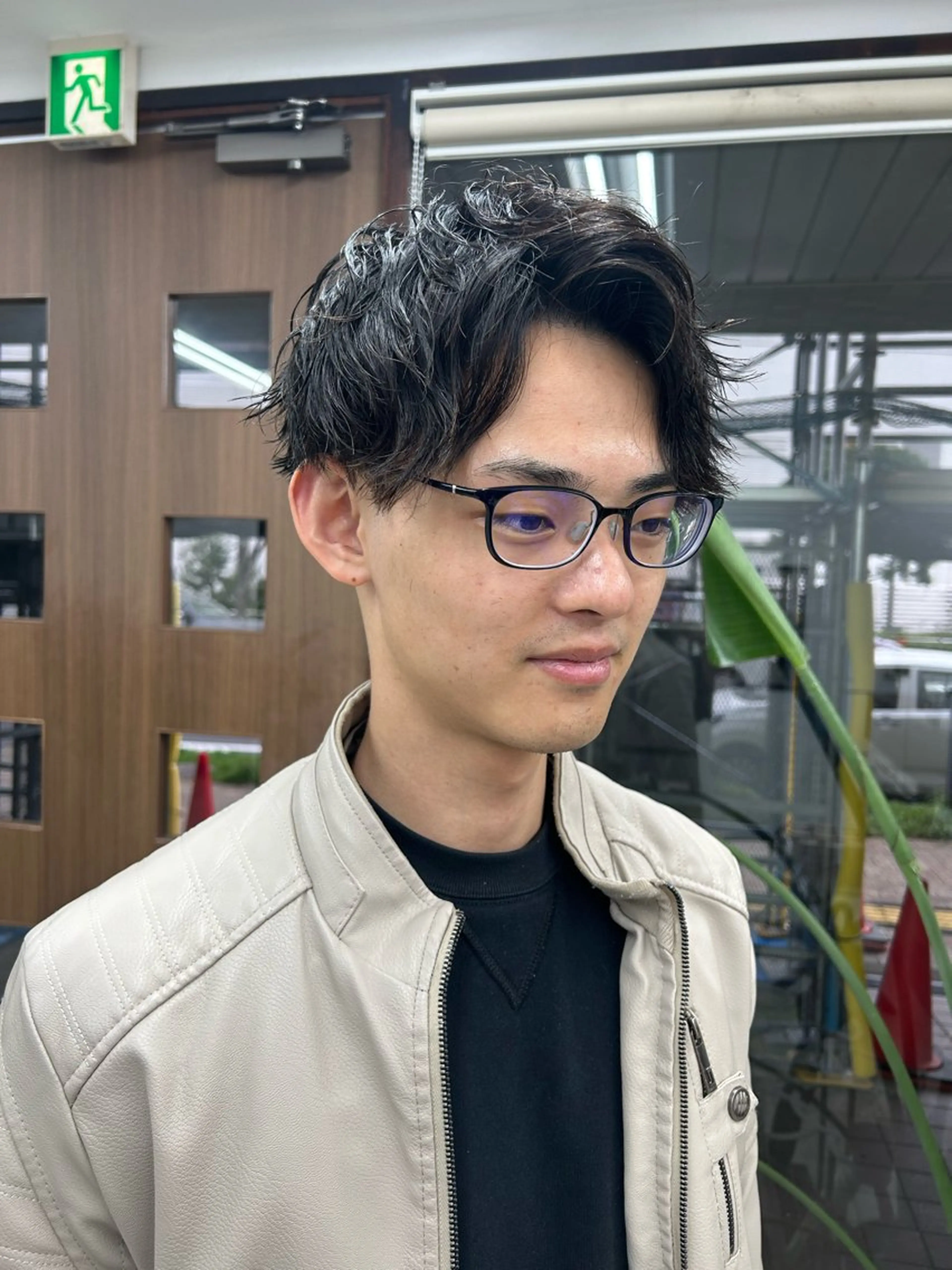 ショート パーマ メンズ アップバング カット パーマ メンズパーマの達人 /タカシマ　ダイスケのヘアスタイル