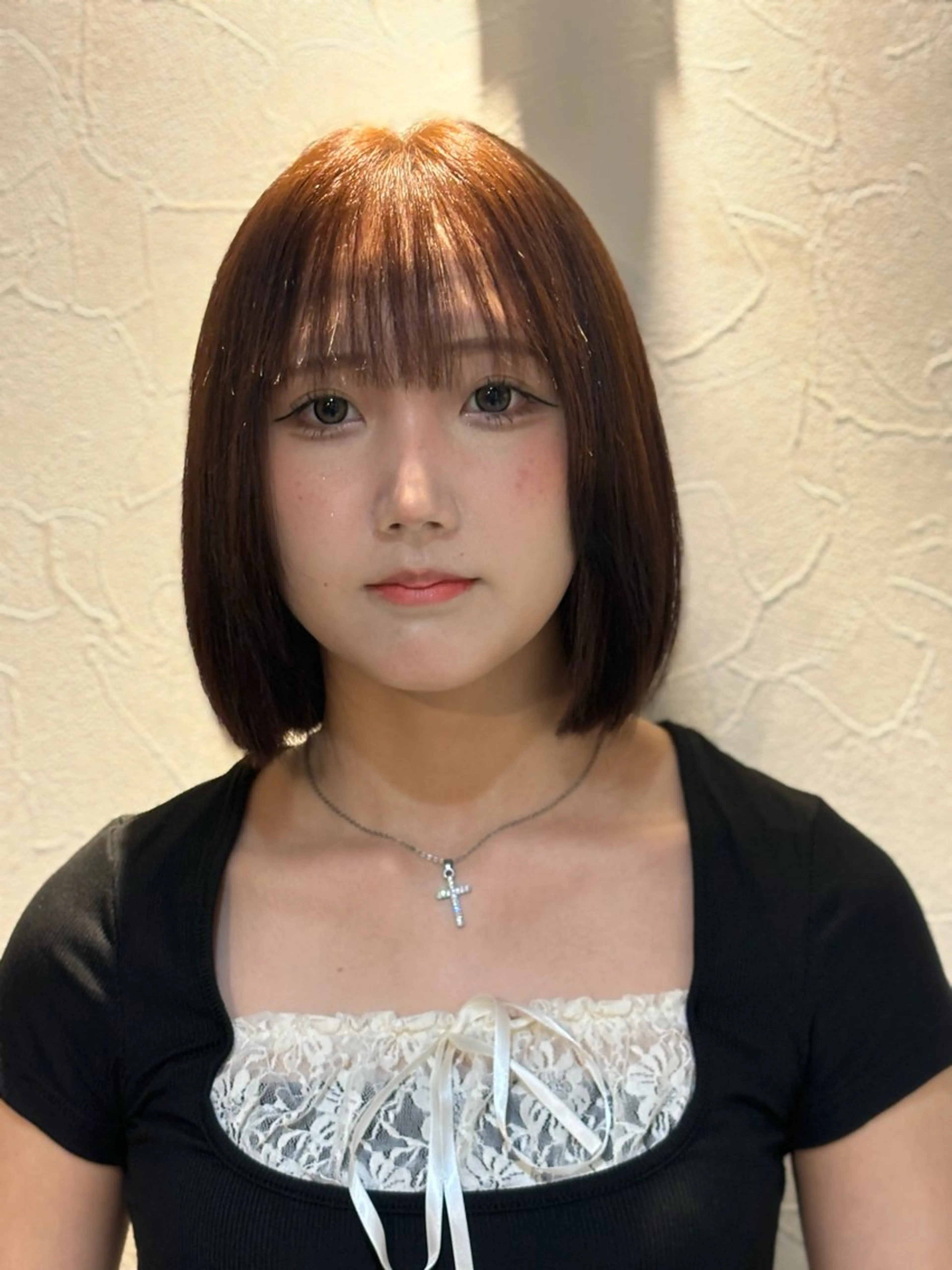 ショート 切りっぱなしボブ ボブ シースルーバング カットモデル募集中 murakamiのヘアスタイル