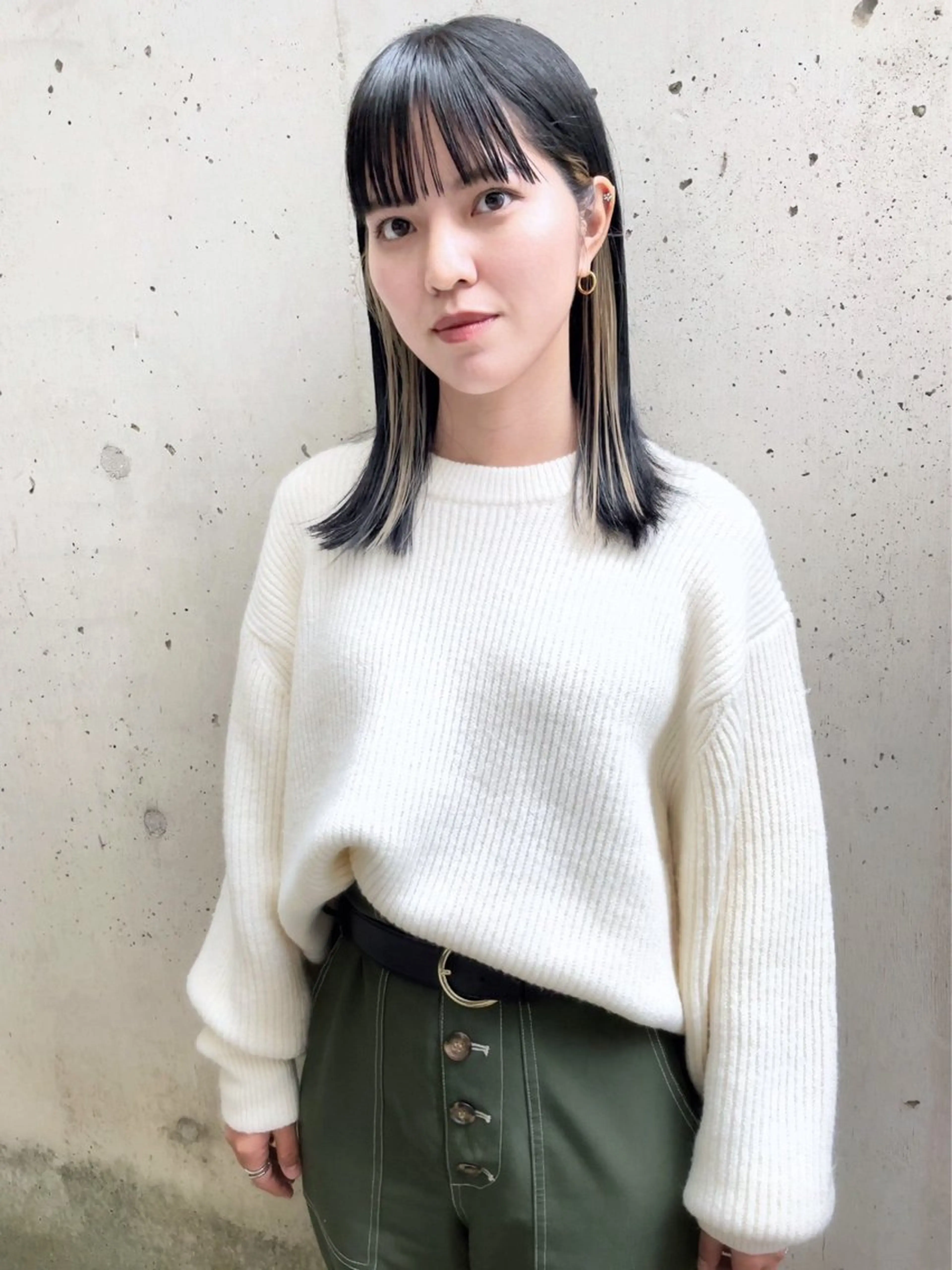 カラー イヤリングカラー NEWpOLICY所属・RE -NAのヘアスタイル