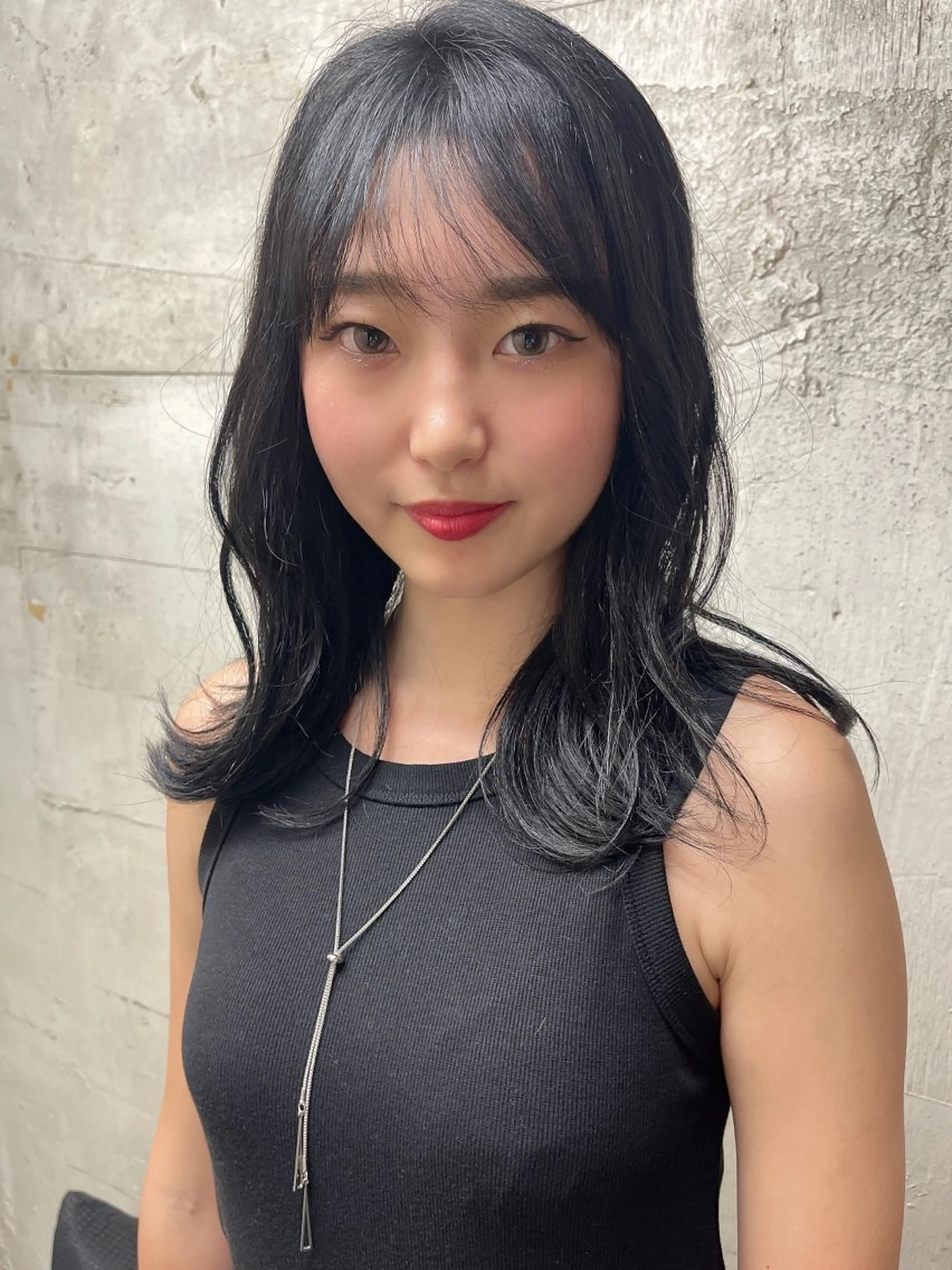 セミロング カラー 黒髪 韓国風ヘア ヘアカラー トリートメント 似合わせ/代表 髪質改善/山田将大のヘアスタイル