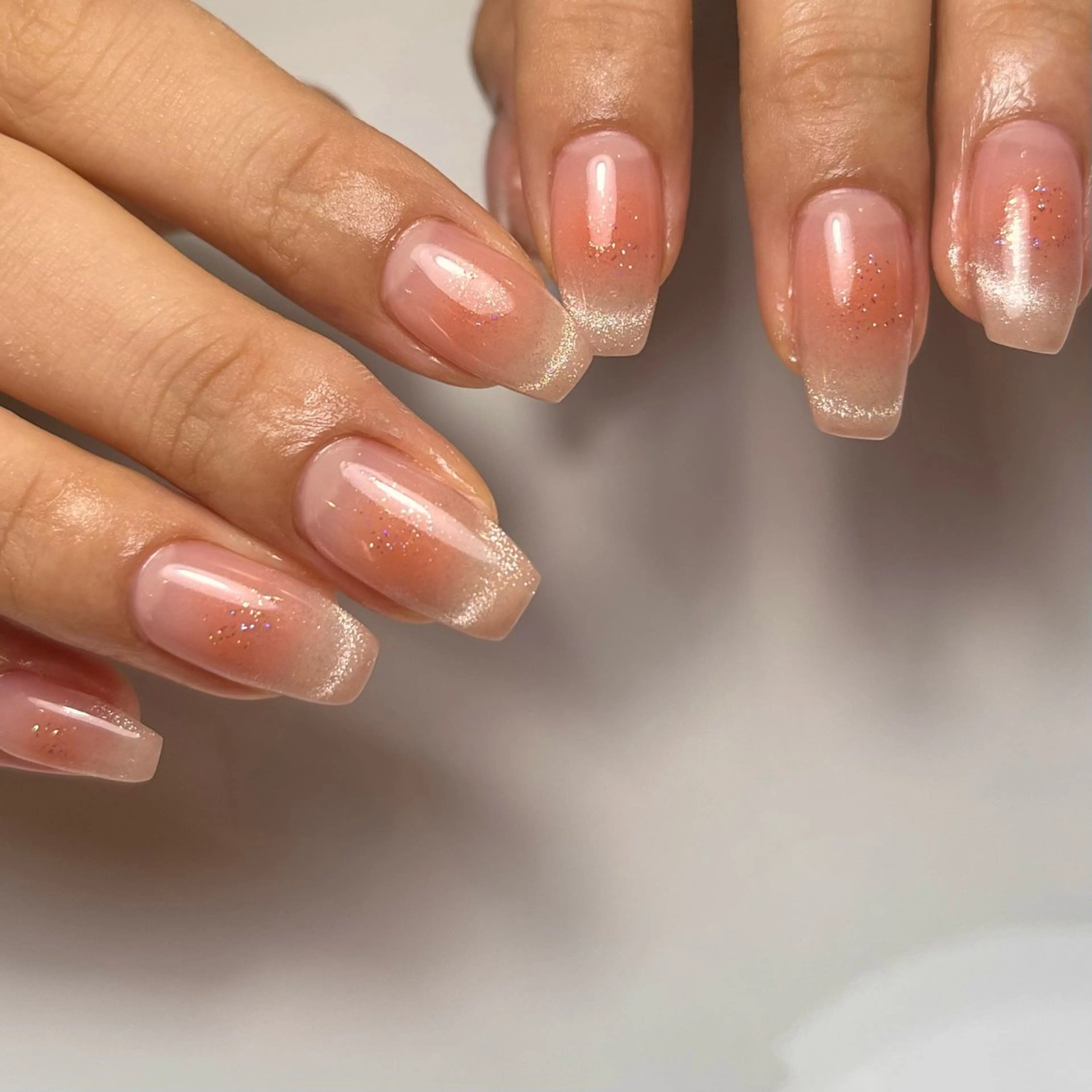 ネイル チークネイル フラッシュネイル フレンチネイル ラメ(グリッター) マグネットネイル ハンドネイル ballie／小野原 なつみのネイルデザイン