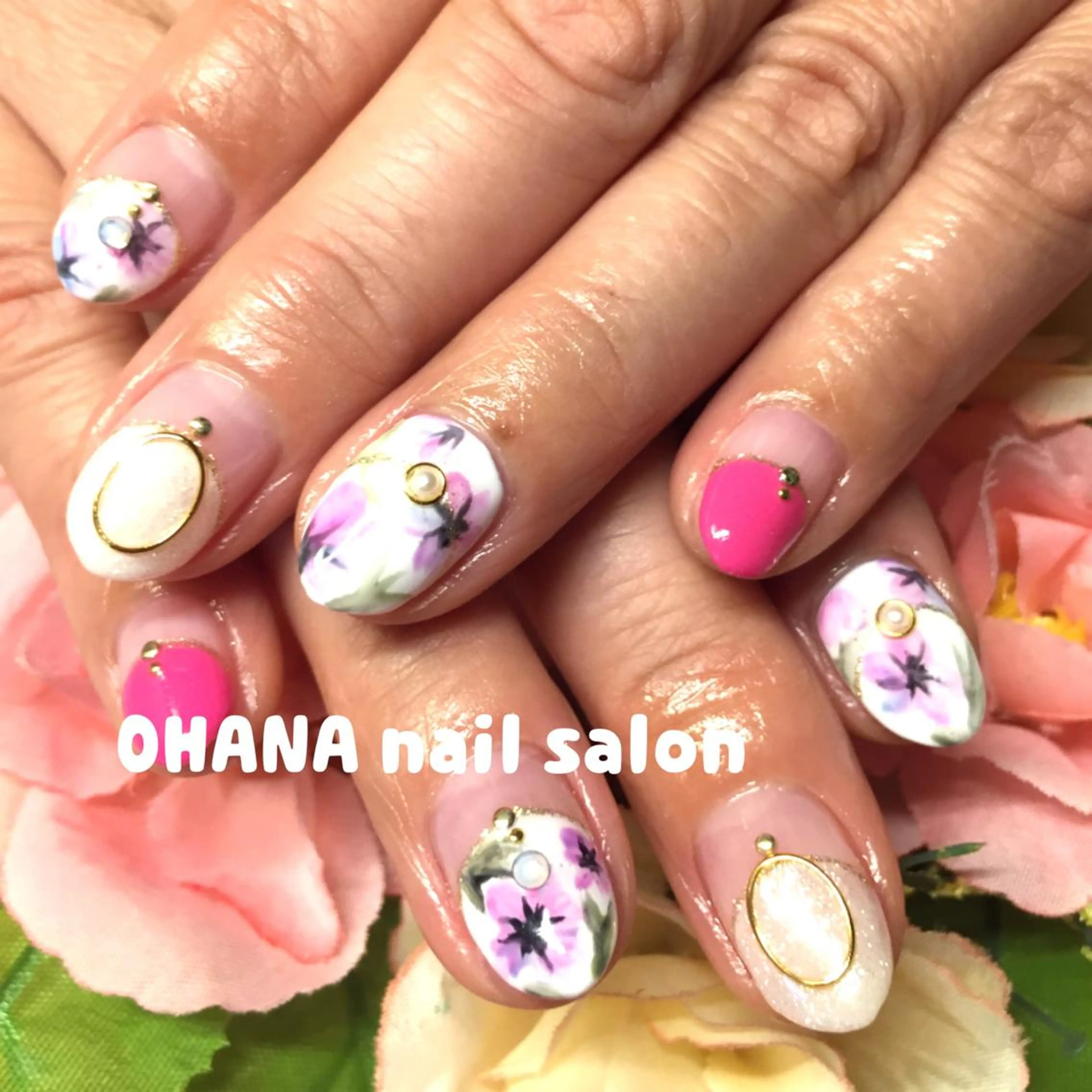 ネイル ジェルネイル 春ネイル 那覇🏝️台湾人 ネイリストSHIUのネイルデザイン