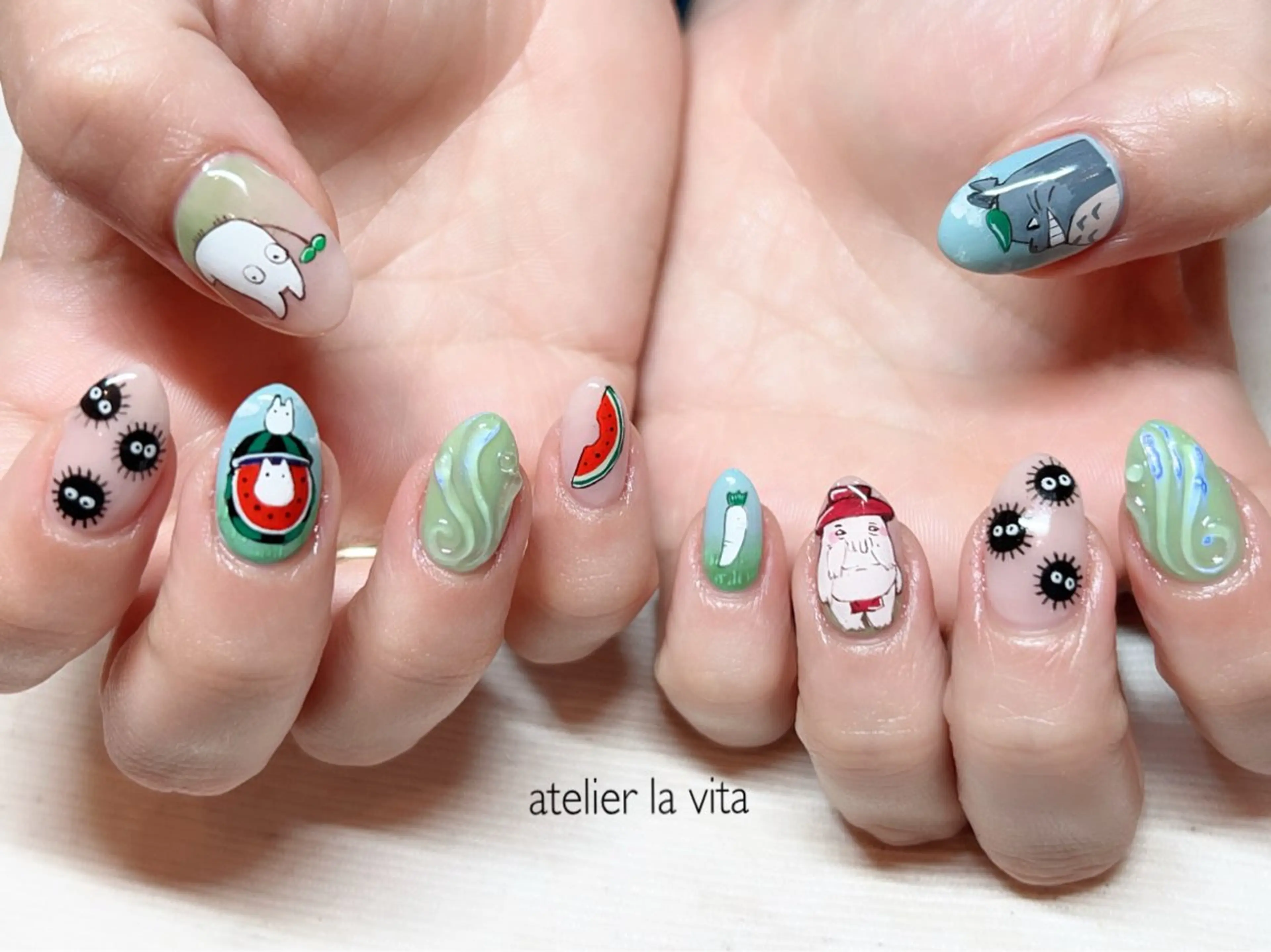 ネイル ジェルネイル ハート 氷ネイル・うるうるネイル マグネットネイル メンズネイル atelier la vita所属・lavita. mimuraのネイルデザイン