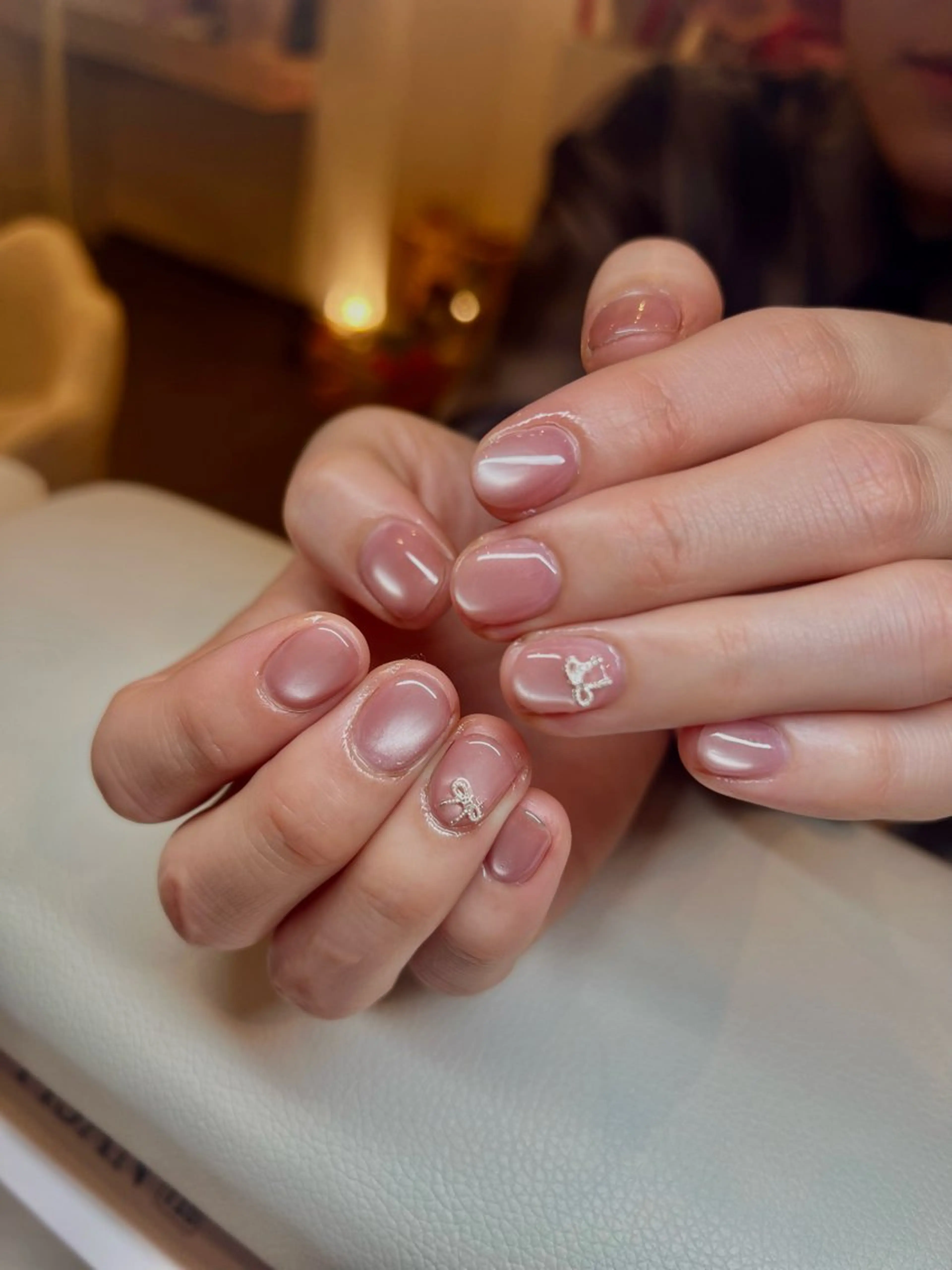 ネイル グラデーション キラキラネイル ピンク ハンドネイル RUBY Nail 日暮里店のネイルデザイン