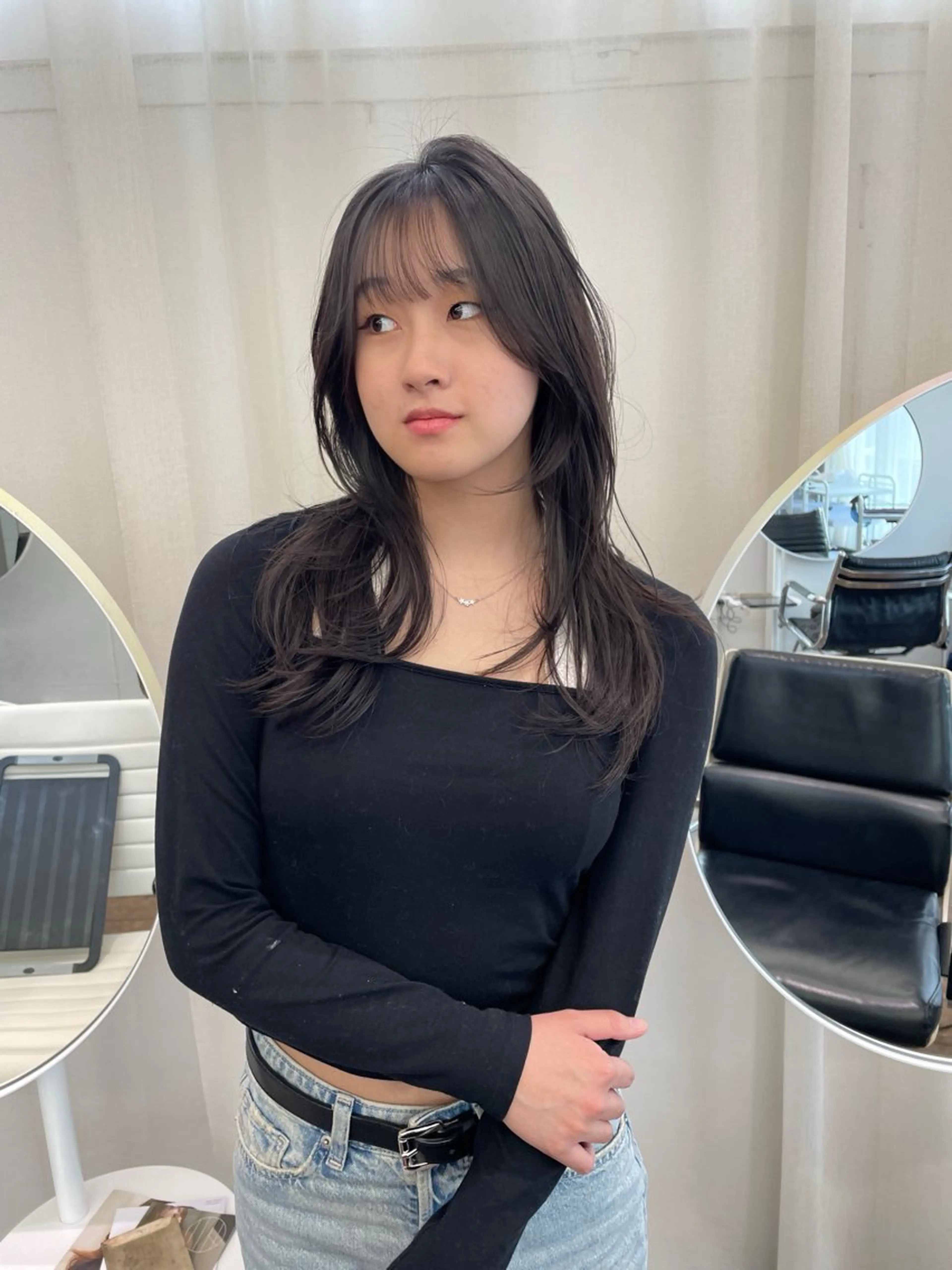 ロング カラー レイヤーカット カット ヘアカラー トリートメント レイヤーカット🎀 kanaのヘアスタイル