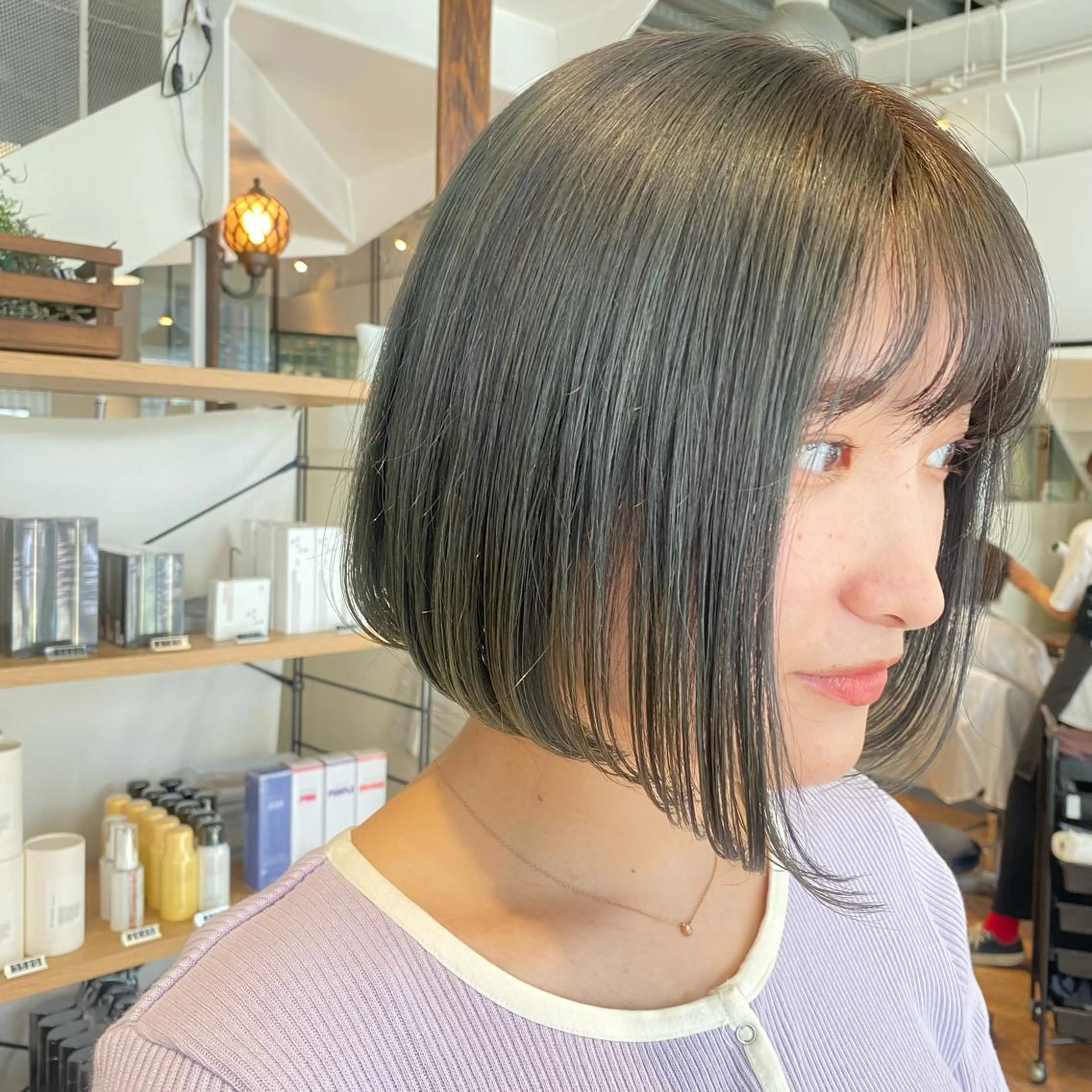 ショート カラー オリーブカラー rikako ✩ 大宮hips.*のヘアスタイル