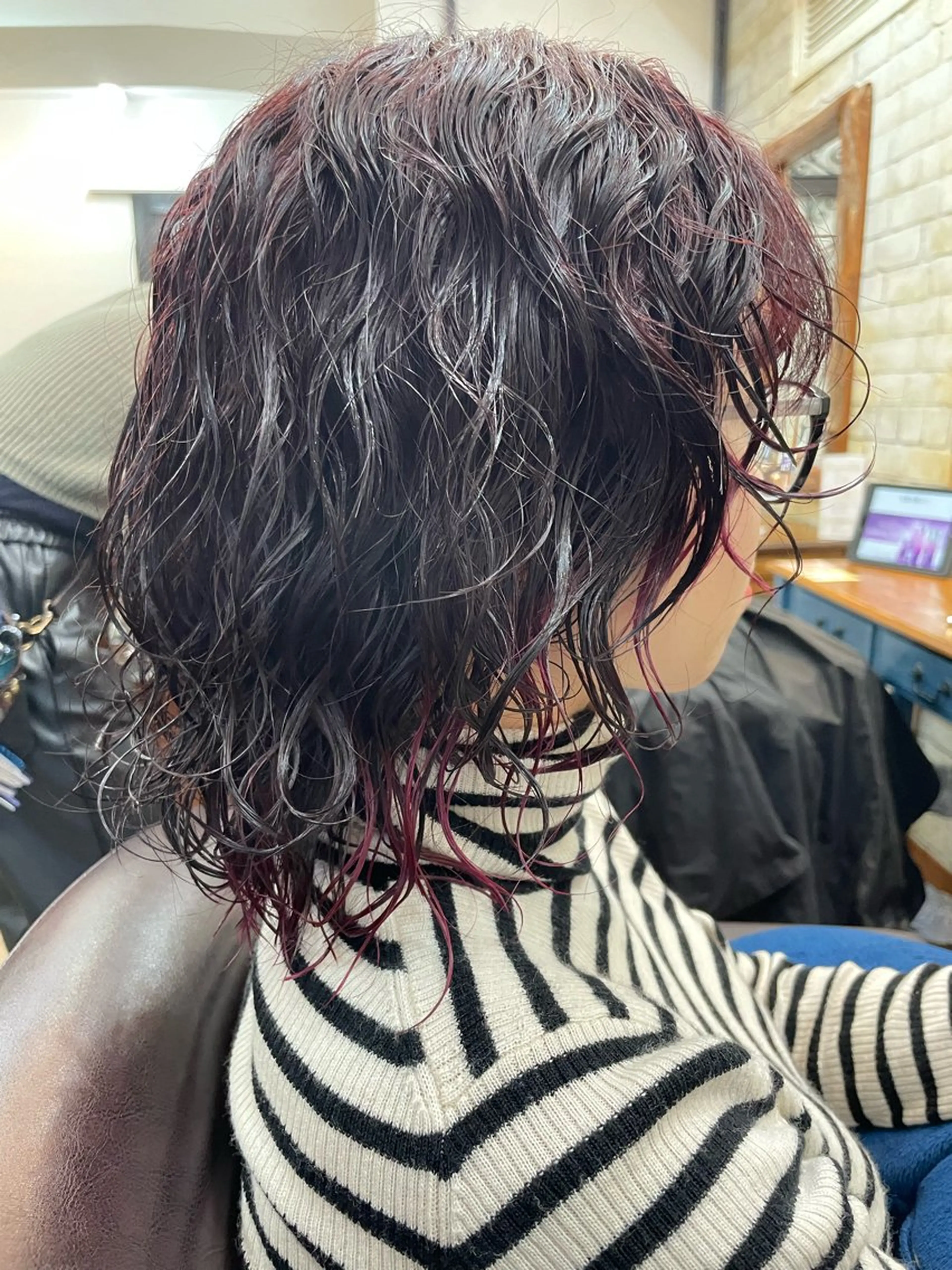 ミディアム カラー カット パーマ 【髪質改善✨】 sanaのヘアスタイル