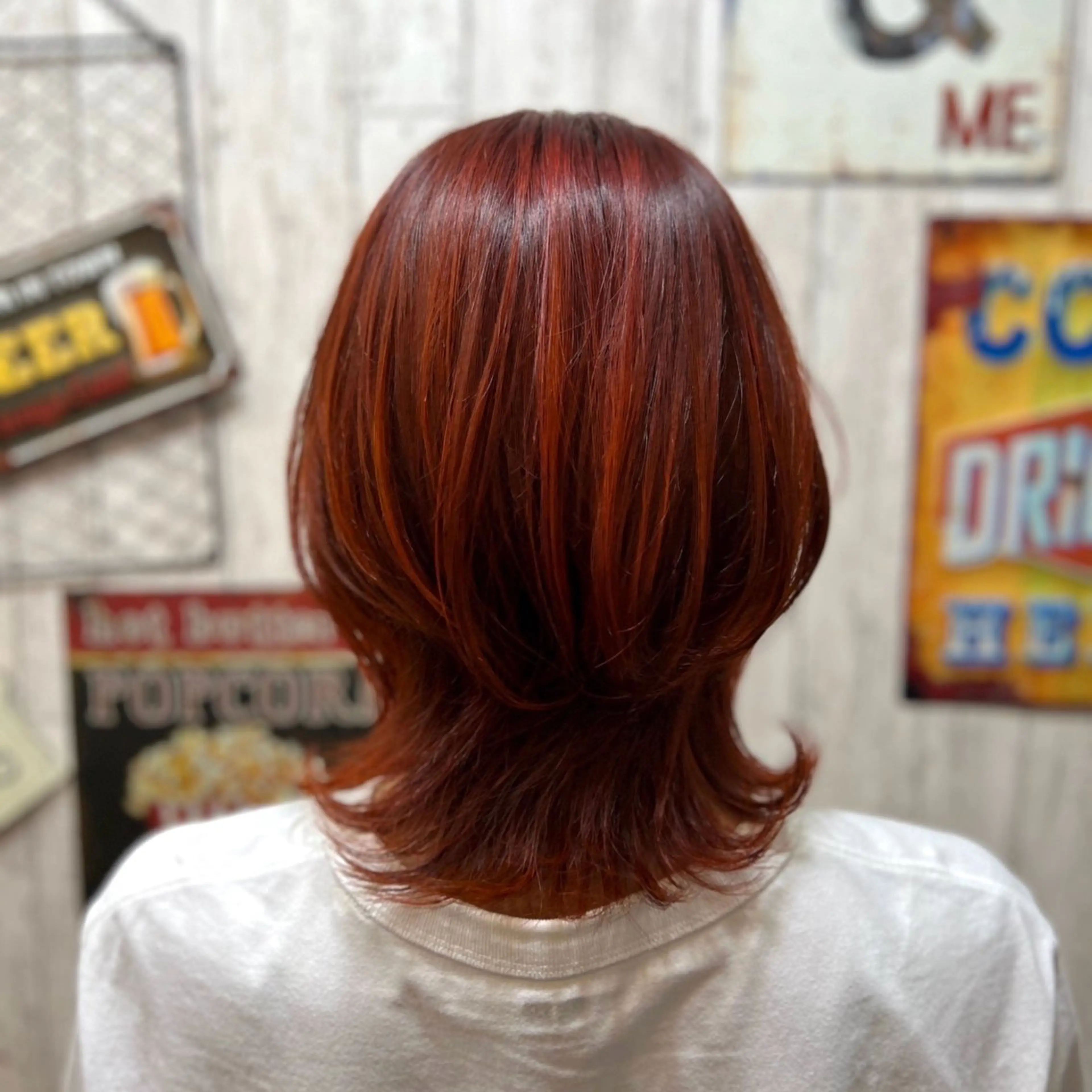 ミディアム ヘアカラー 原 勇人のヘアスタイル